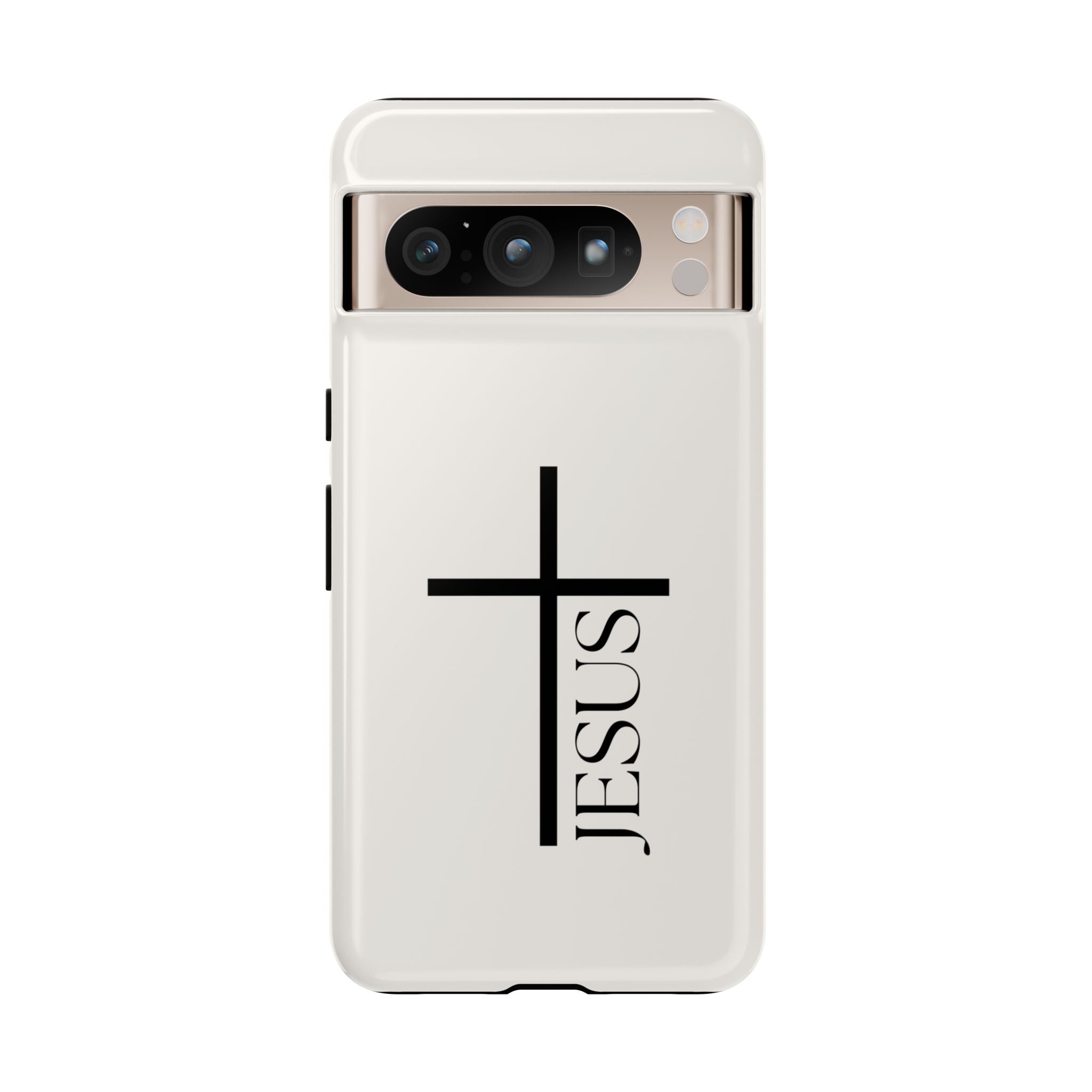 Christian Cross Phone Case - JESUS Vertical Minimalist iPhone Cover