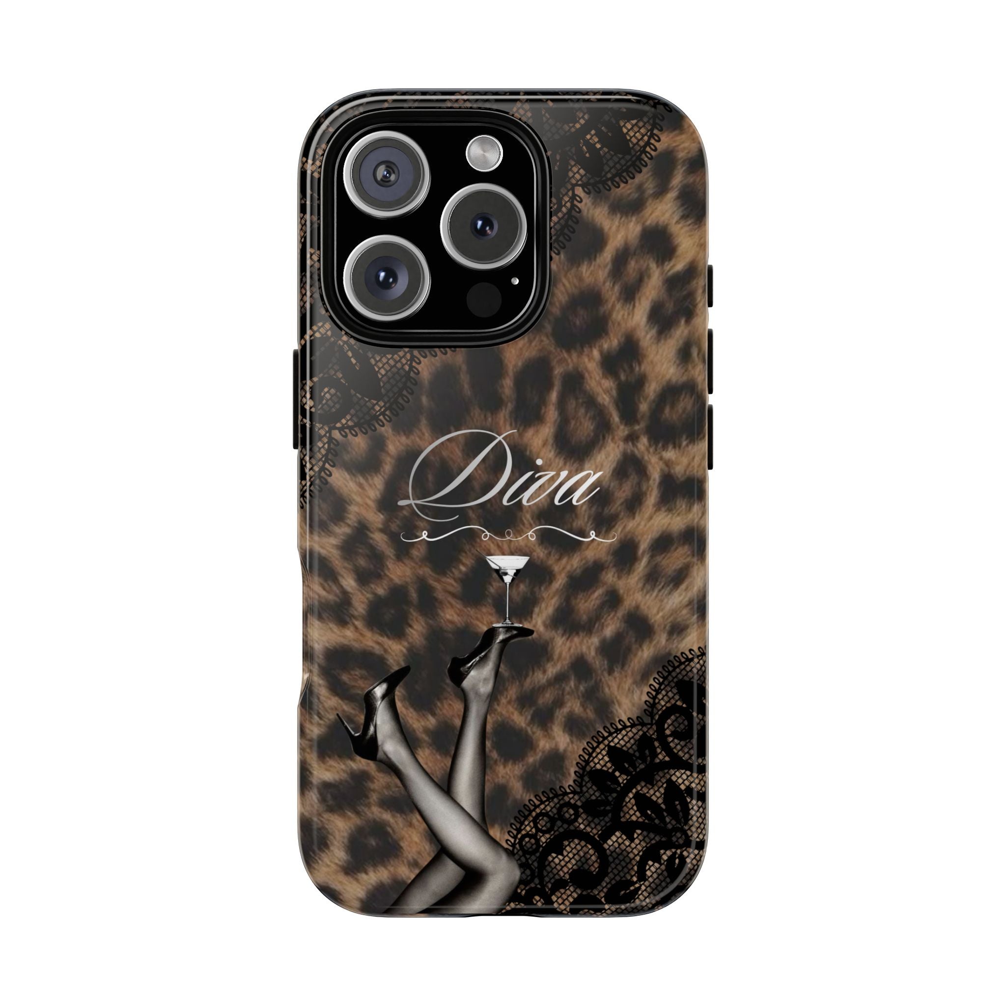 Leopard Lace 'Diva' Tough Phone Case