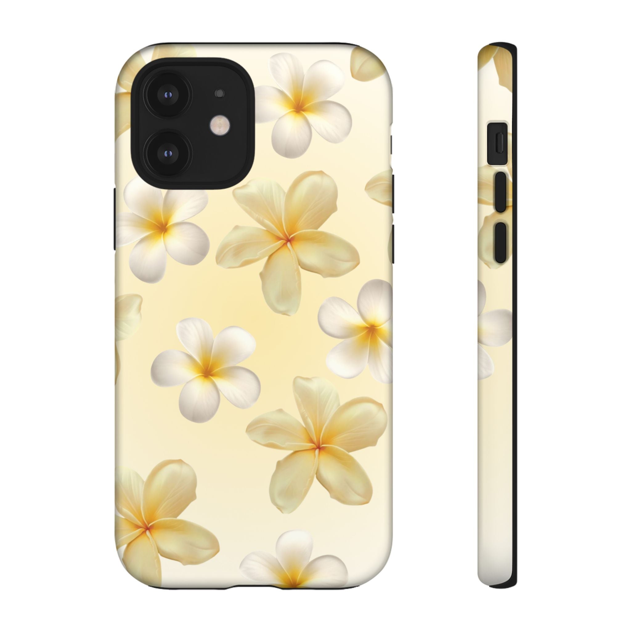 Plumeria Floral Phone Case — Tropical Yellow Hard Phone Cover
