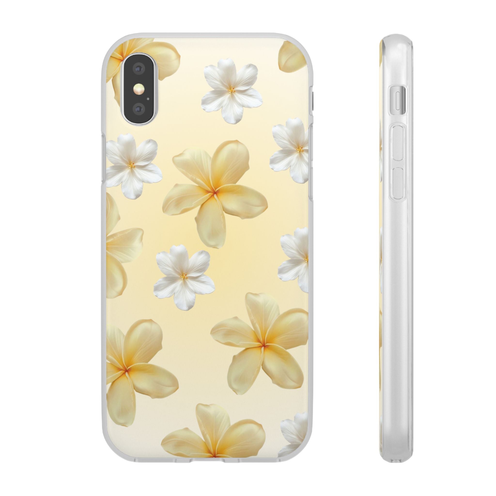 Plumeria Floral Phone Case — Yellow Tropical Flower Protective Case