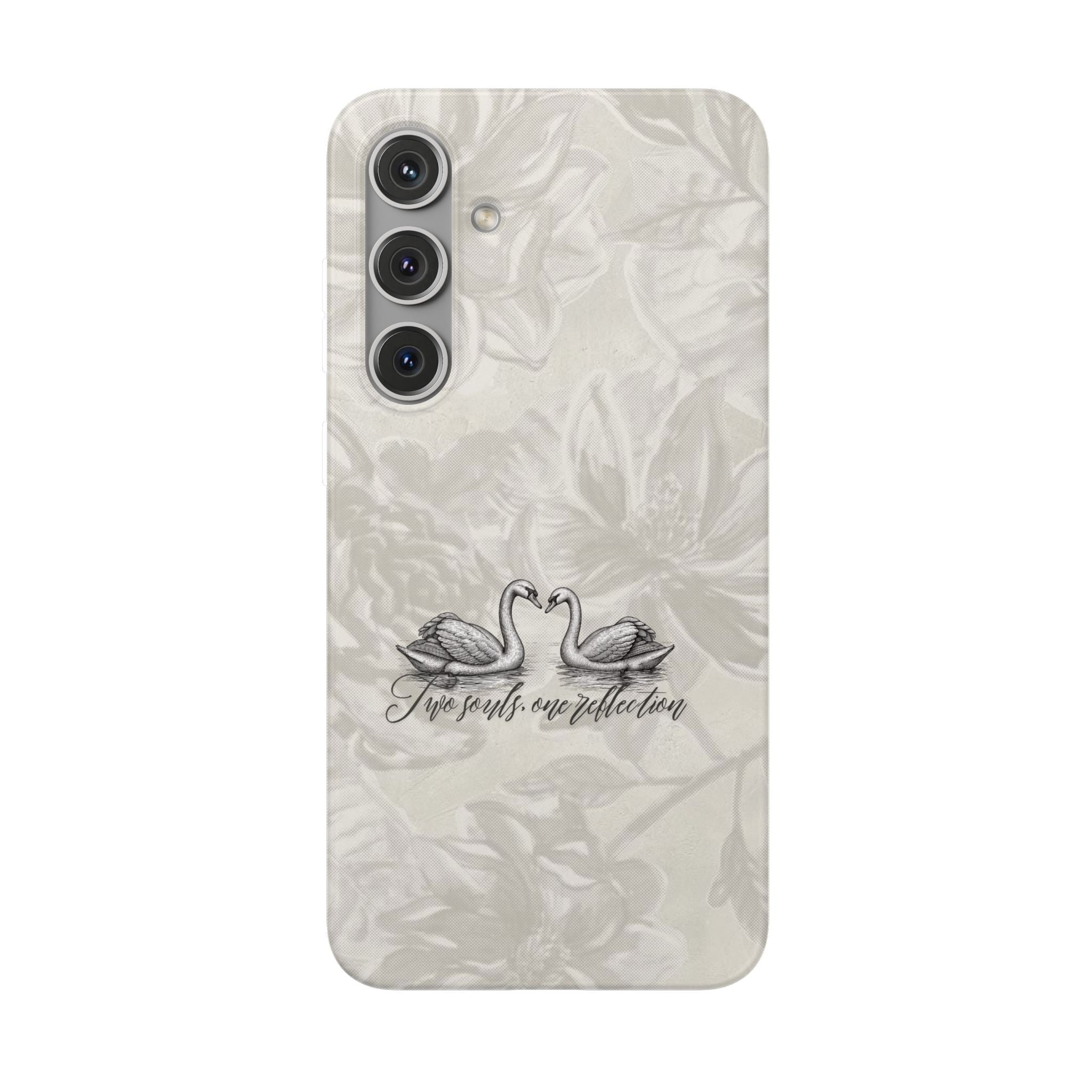 Swan Reflection Floral Phone Case