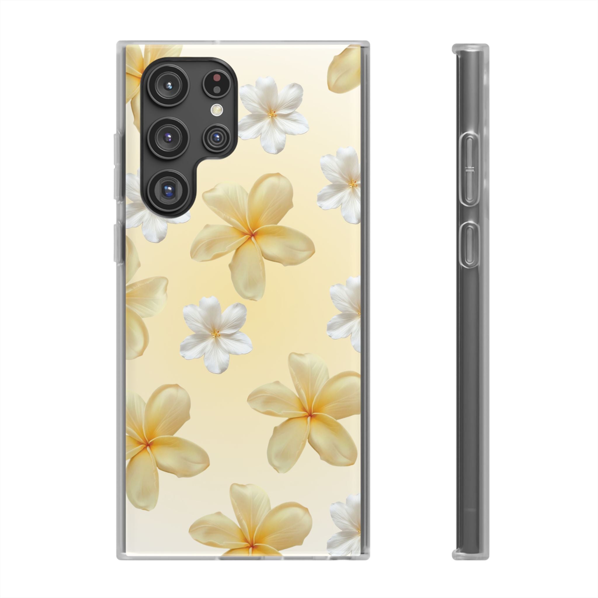 Plumeria Floral Phone Case — Yellow Tropical Flower Protective Case