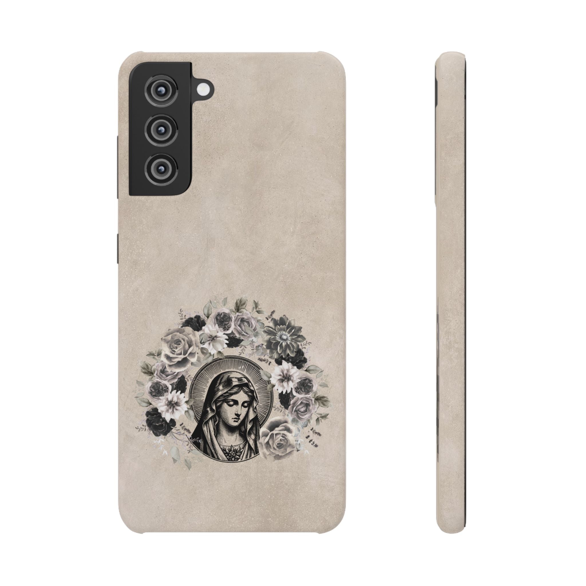 Vintage Madonna Floral Phone Case — Religious iPhone Snap Case