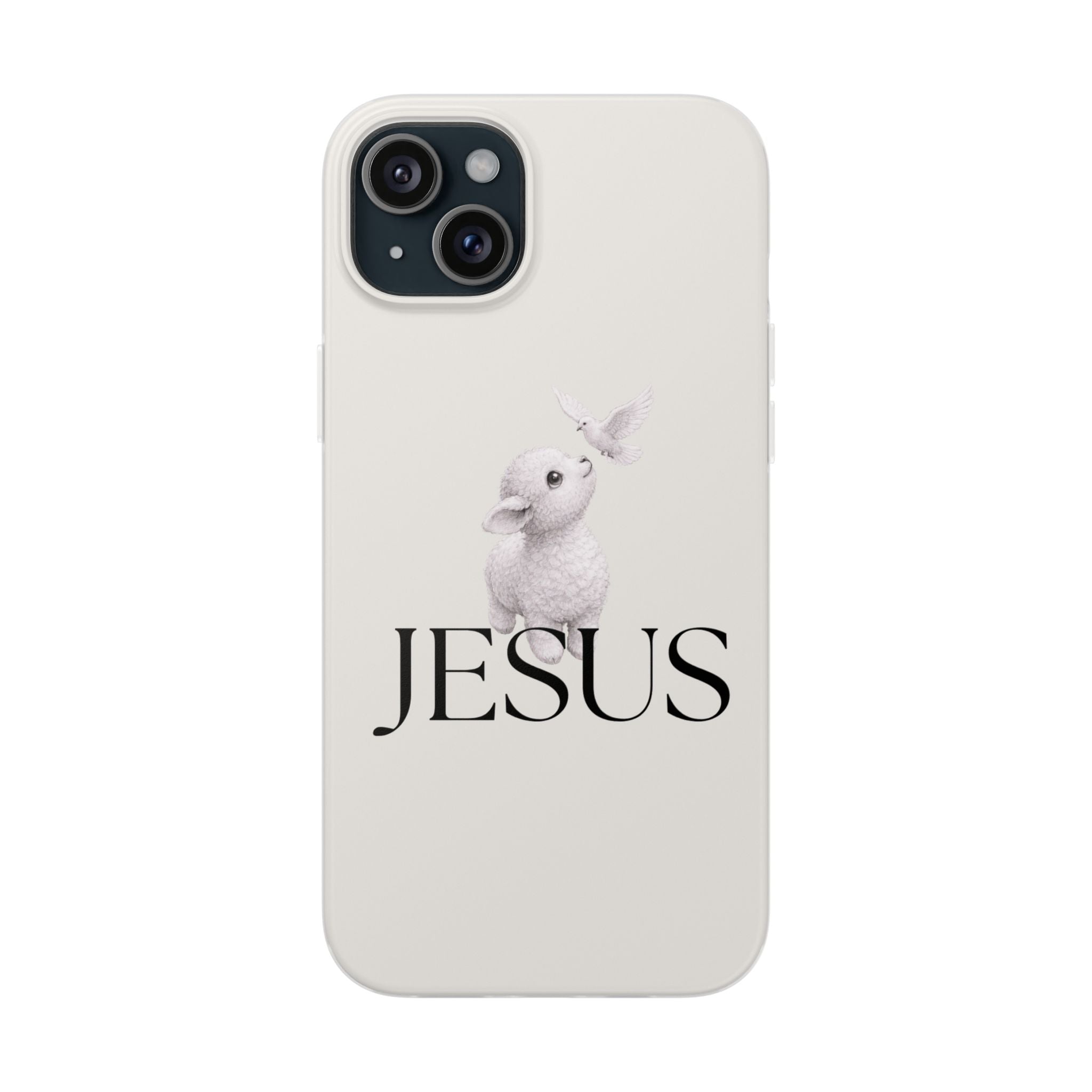 Jesus Lamb Phone Case - Christian Faith iPhone Case with Dove