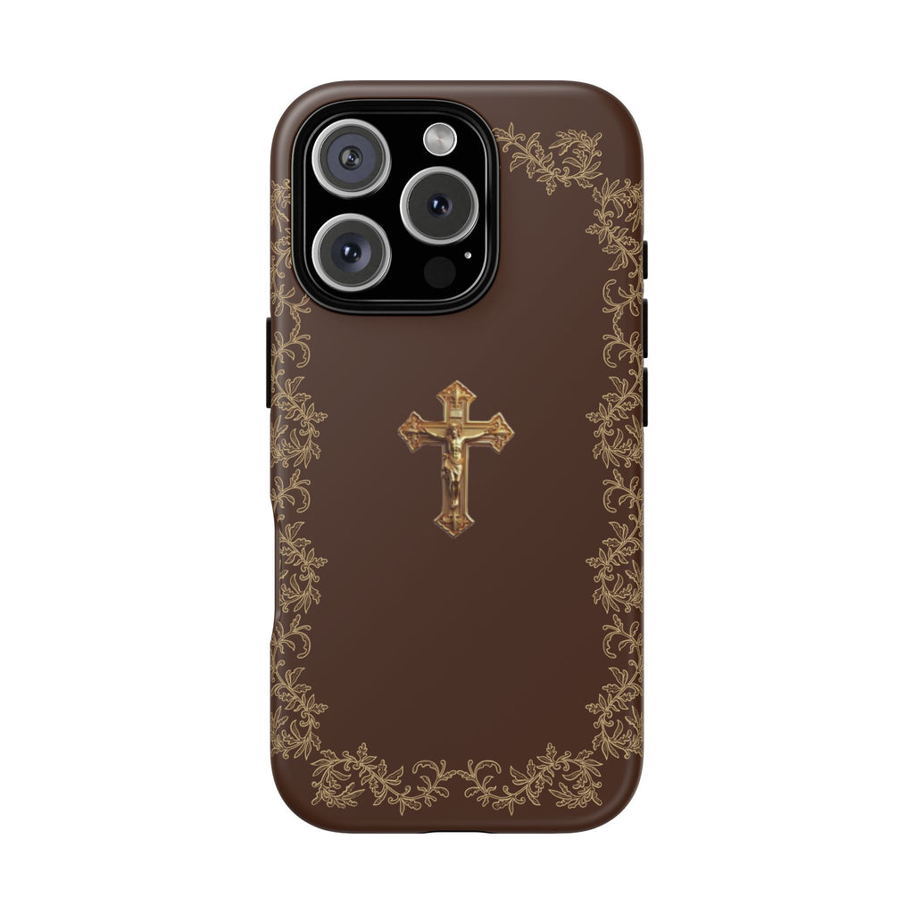 Gold Cross Bible - Christian Tough Phone Case