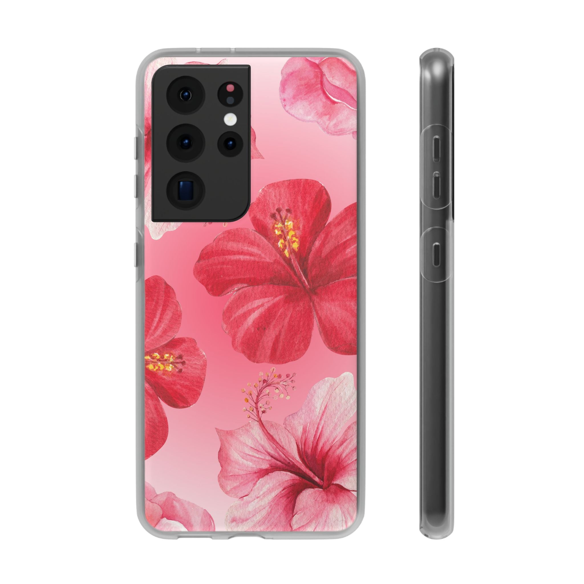 Hibiscus Floral Phone Case – Pink Tropical Flexi Case