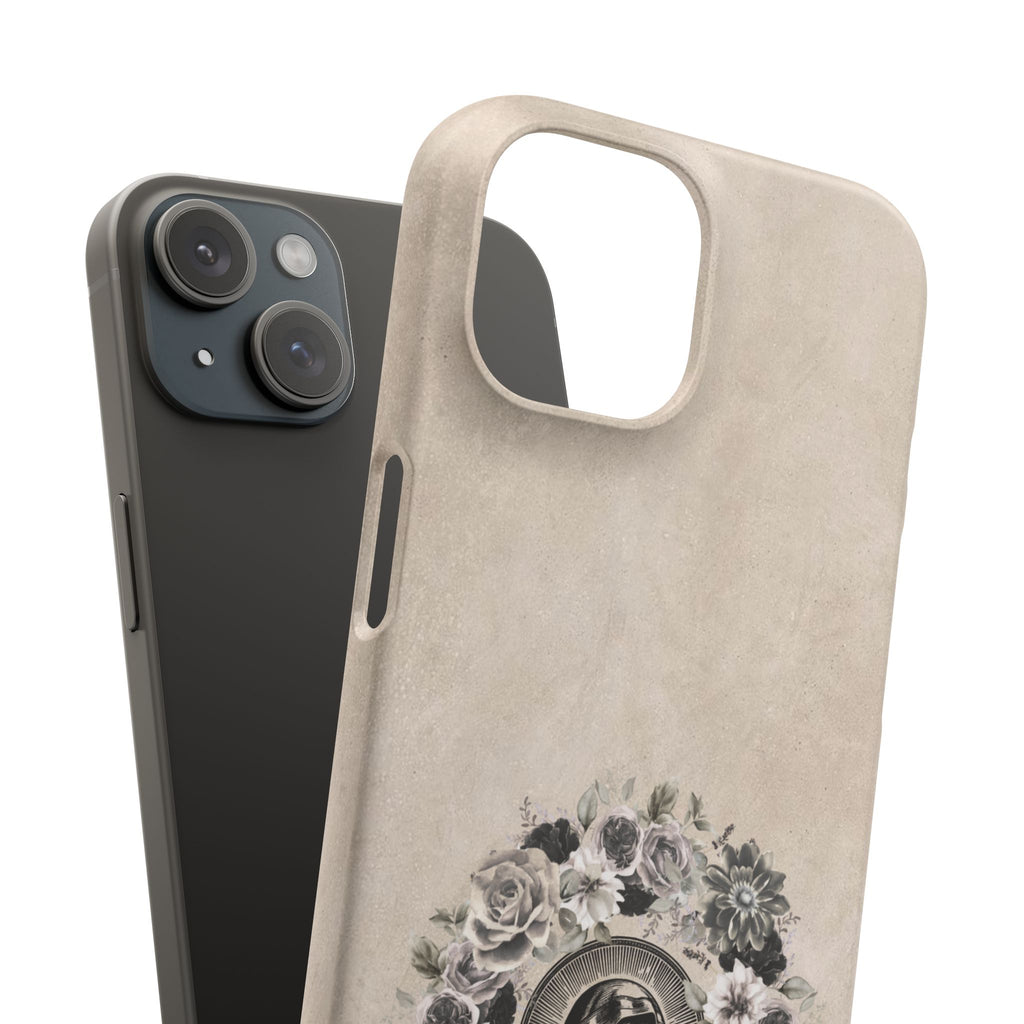 Vintage Madonna Floral Phone Case — Religious iPhone Snap Case