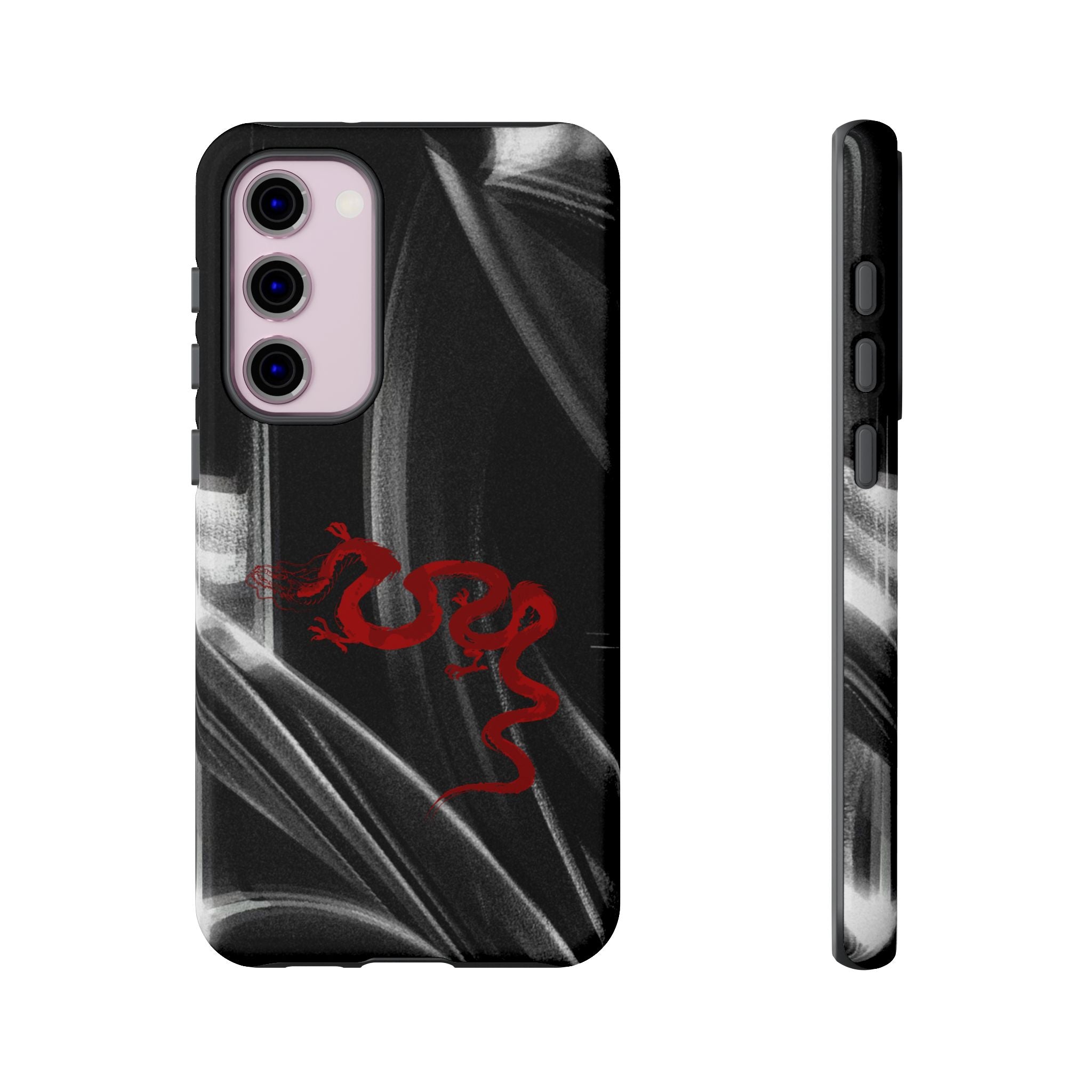 Phone Case — Black Abstract Smoke Design