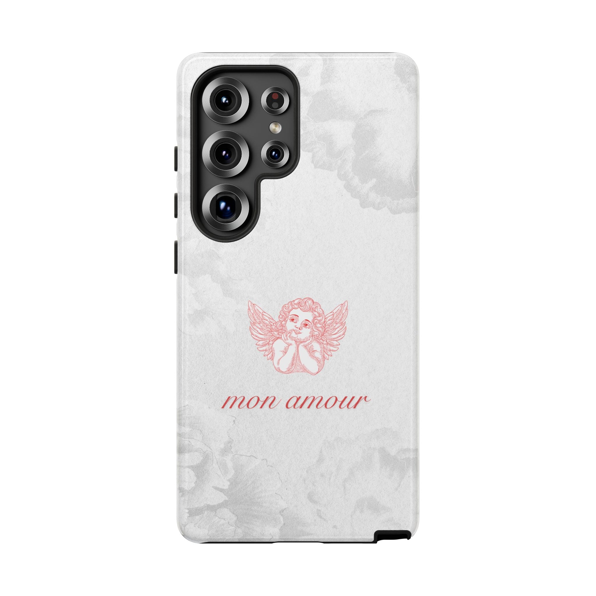 Tough Case — 'mon amour' Pink Cherub Floral Phone Case