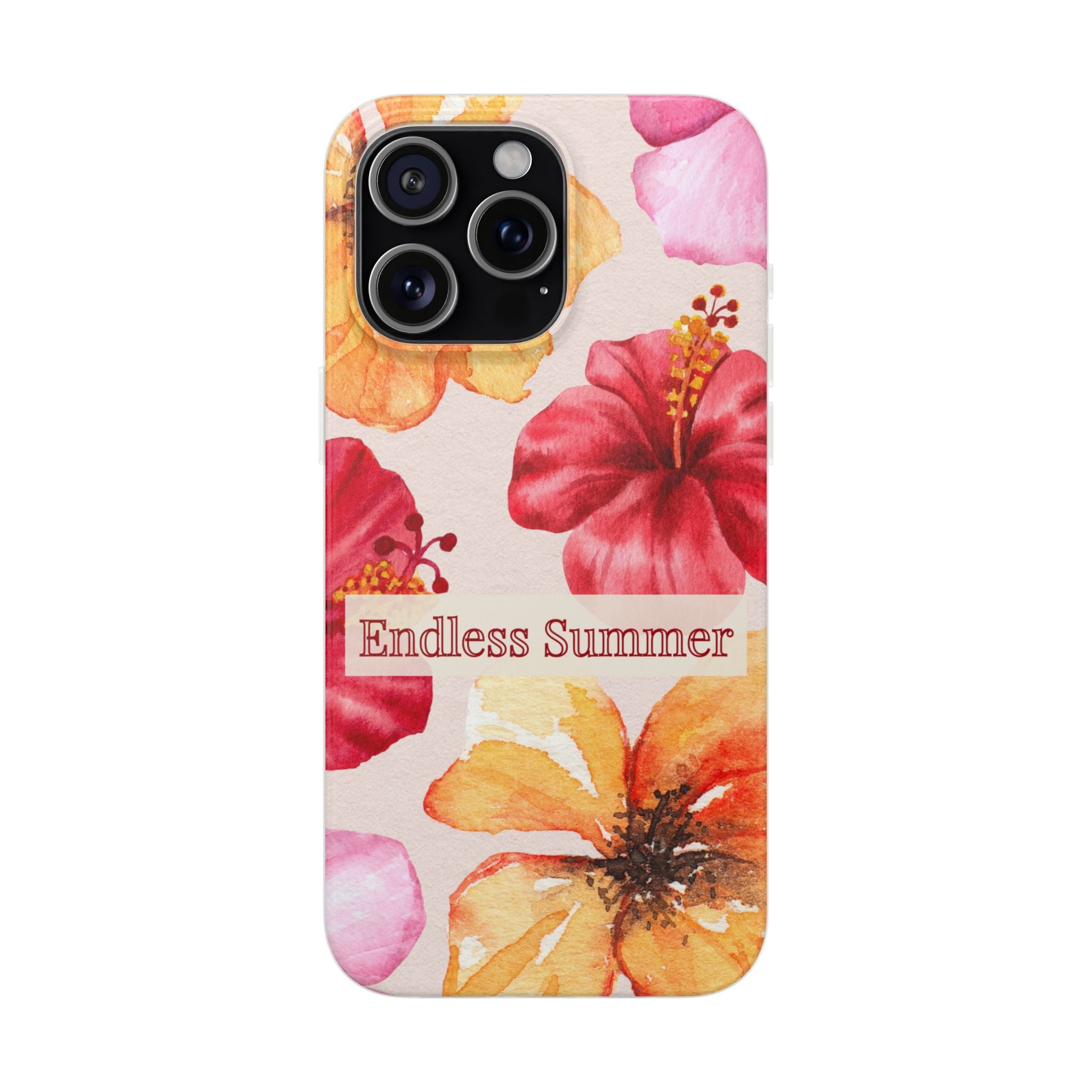 Phone Case - 'Endless Summer' Floral Watercolor Protective Flexi Case