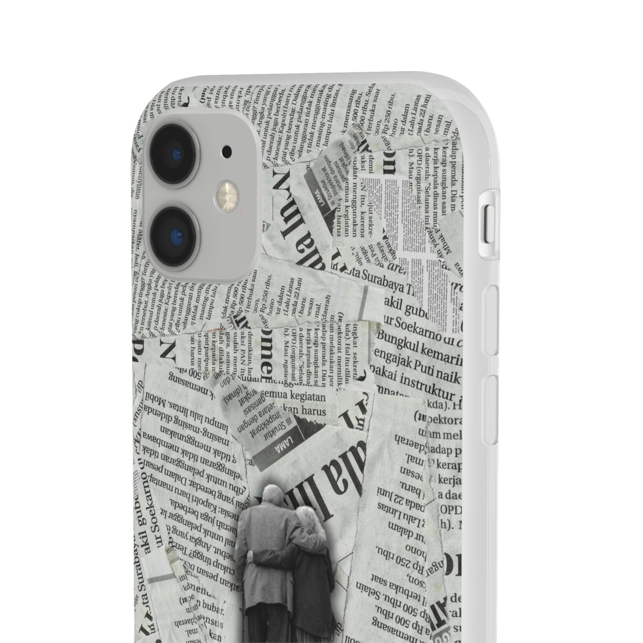 Newspaper Collage 'Until The End' Phone Case - Romantic Vintage iPhone Cover