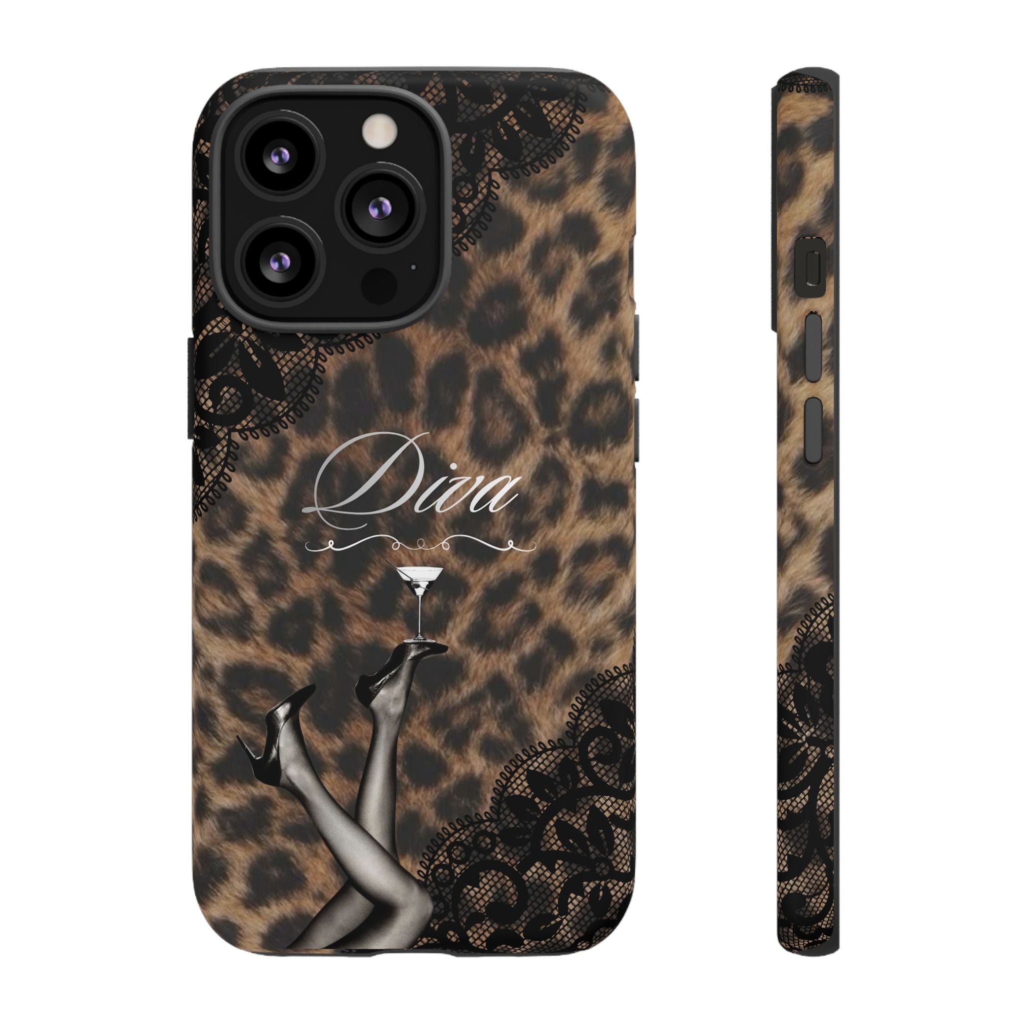 Leopard Lace 'Diva' Tough Phone Case