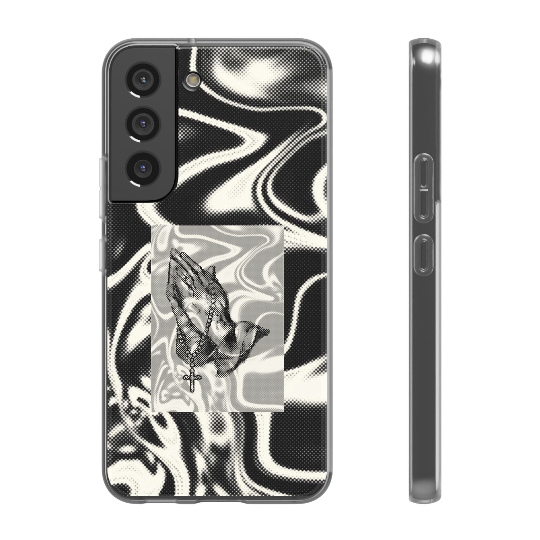 Praying Hands Black & White Phone Case