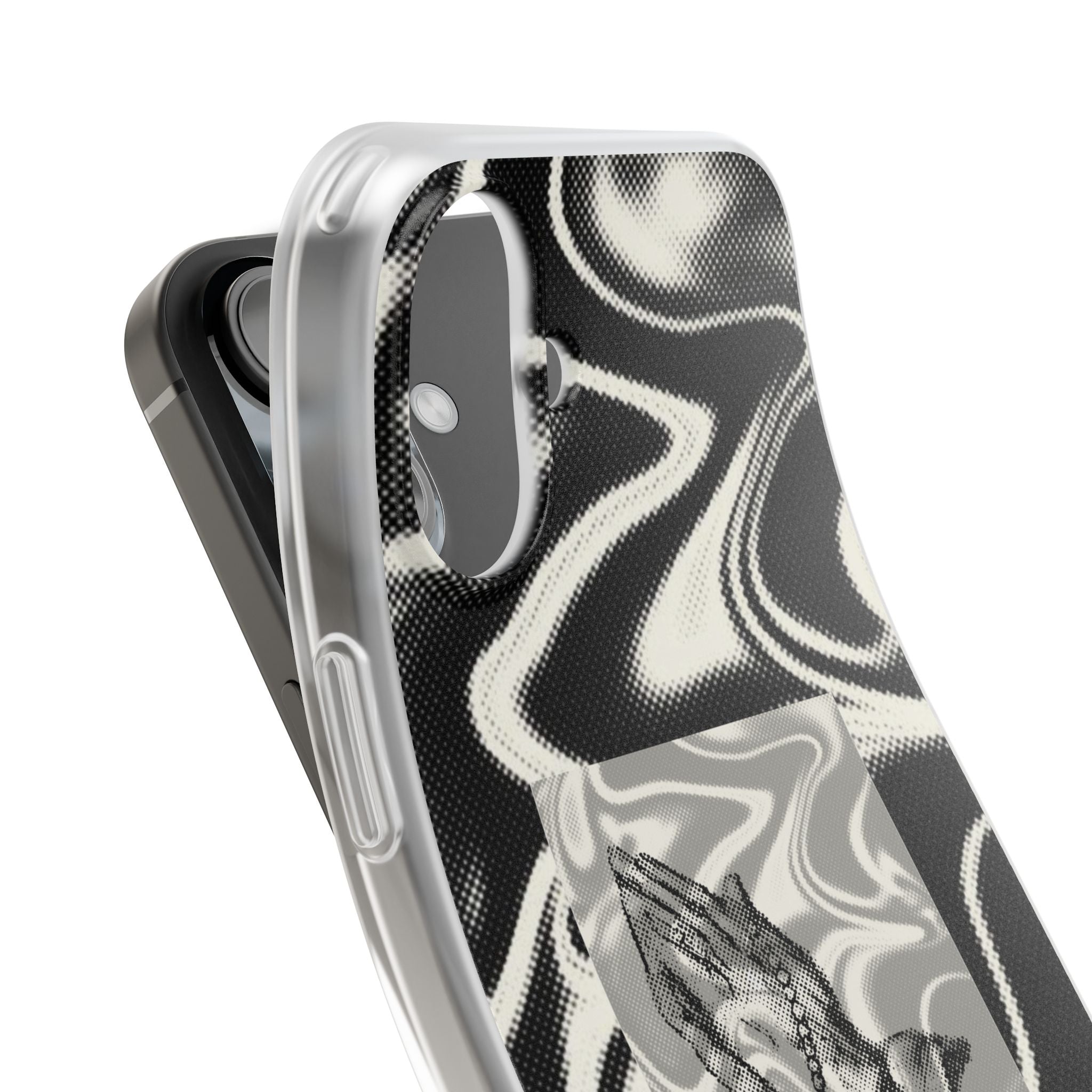 Praying Hands Black & White Phone Case