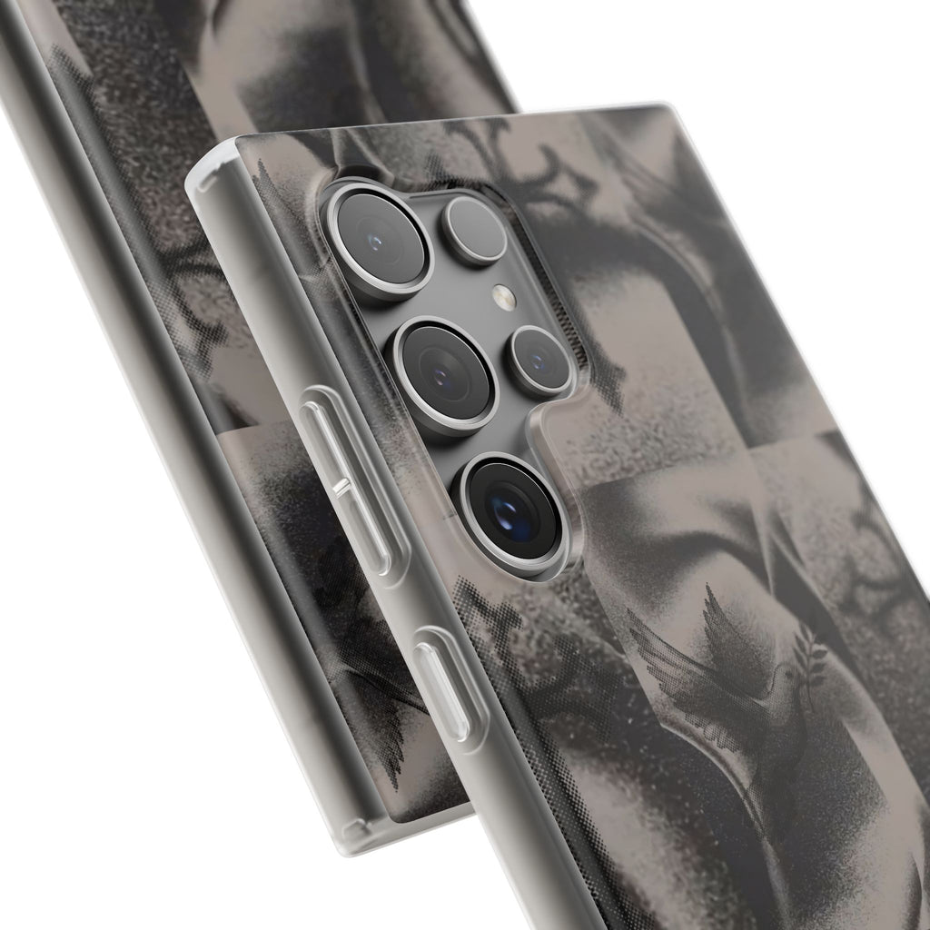 Phone Case — Dove & Cross Checkerboard Design