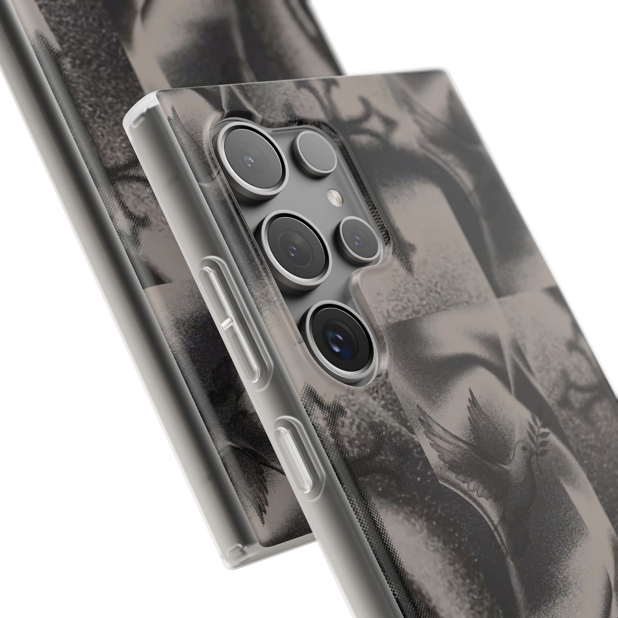 Phone Case — Dove & Cross Checkerboard Design
