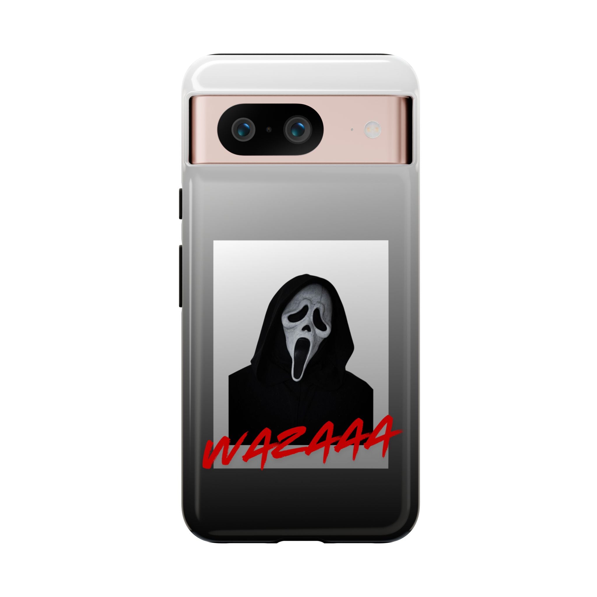 Scream Mask Phone Case – 'WAZAAA' Horror Movie Protective Cover