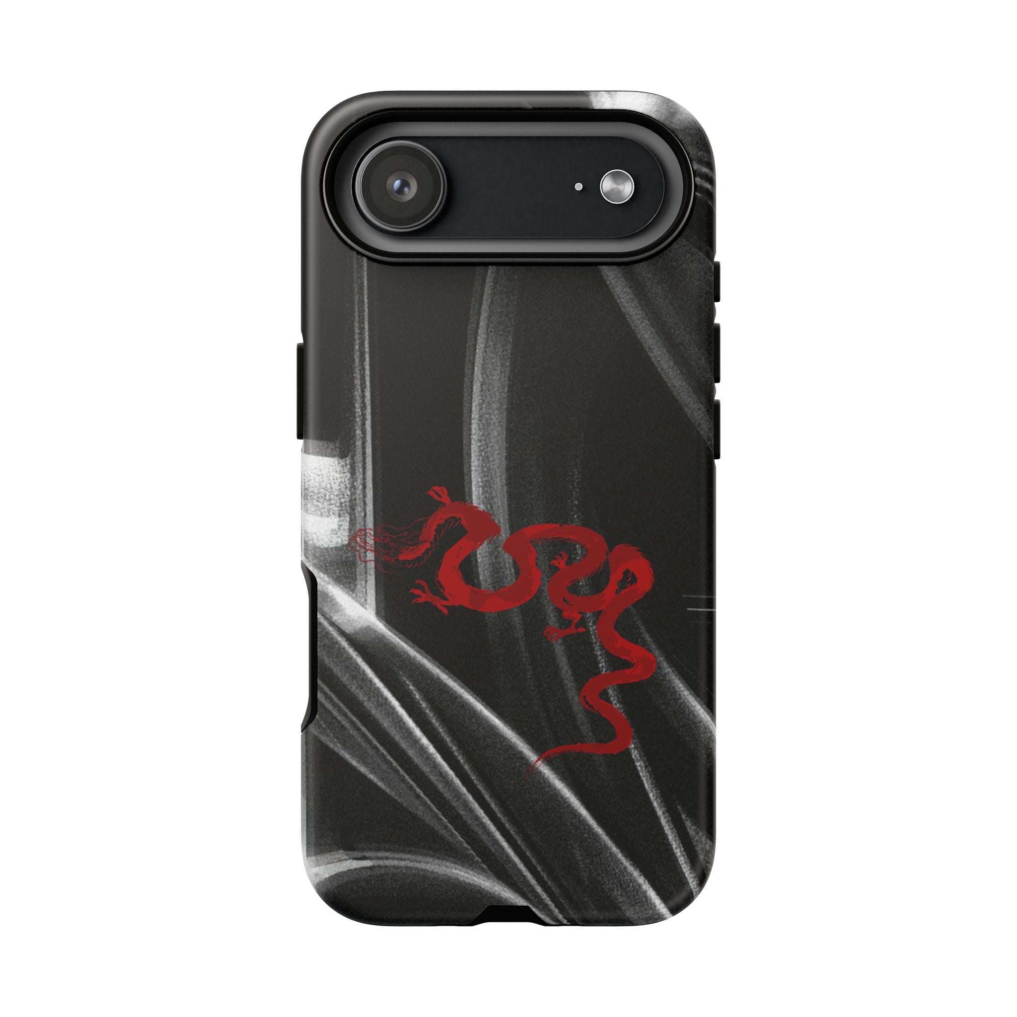 Phone Case — Black Abstract Smoke Design