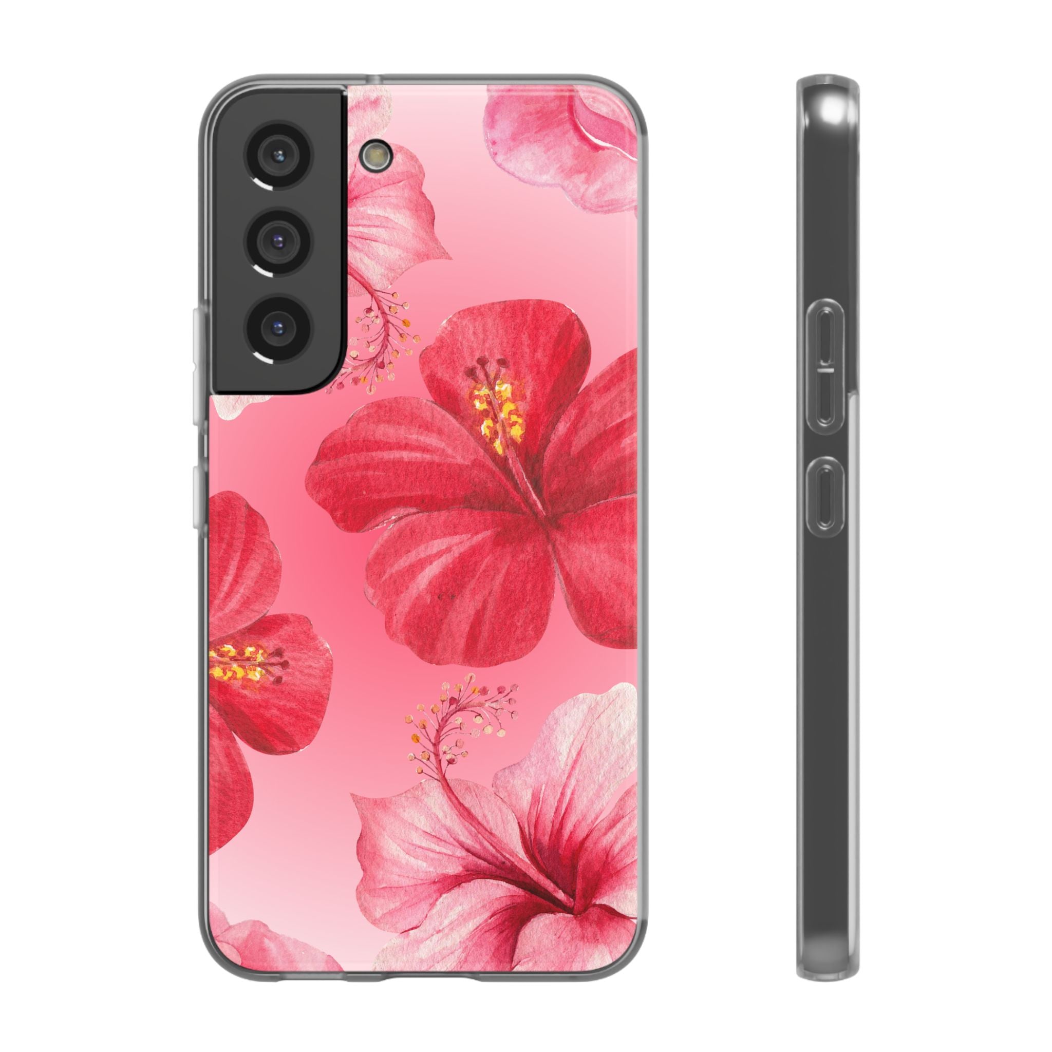 Hibiscus Floral Phone Case – Pink Tropical Flexi Case