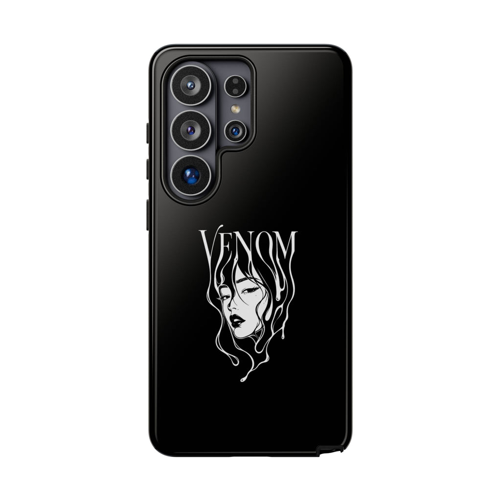 Venom Goth Phone Case — Black Protective Tough Case with Dark Femme Artwork