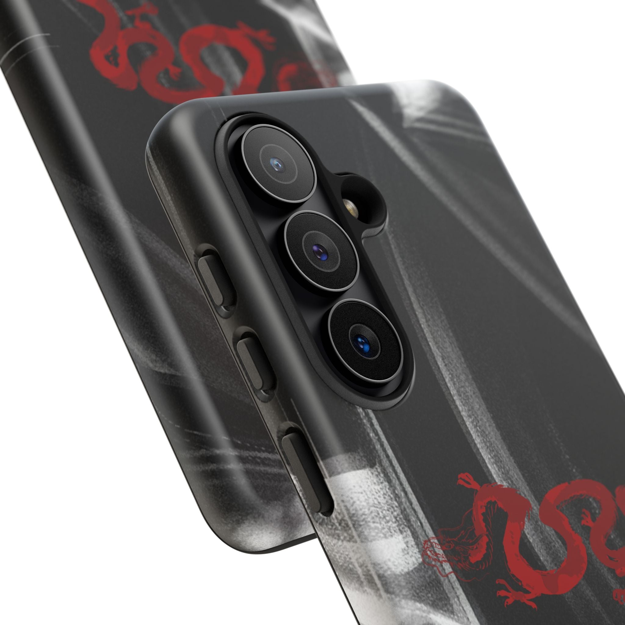 Phone Case — Black Abstract Smoke Design
