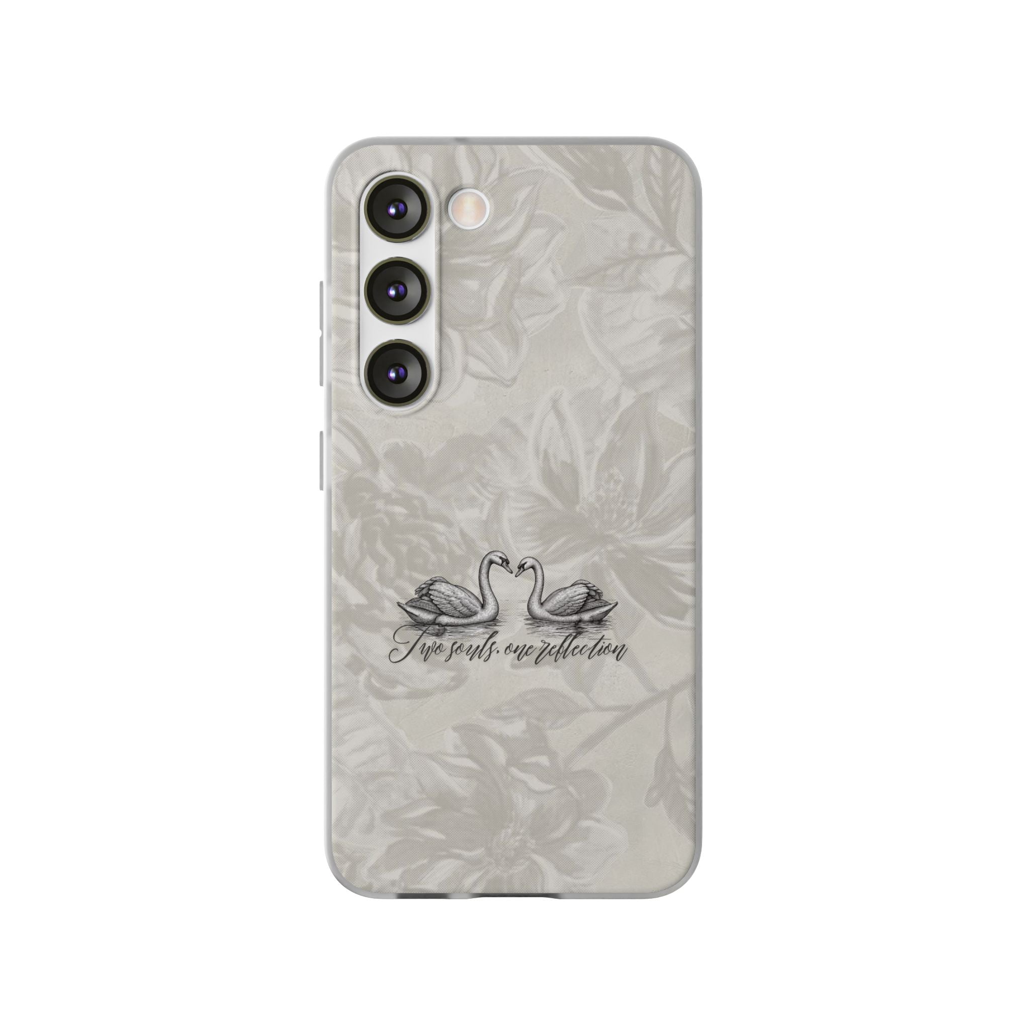 Swan Reflection Floral Phone Case