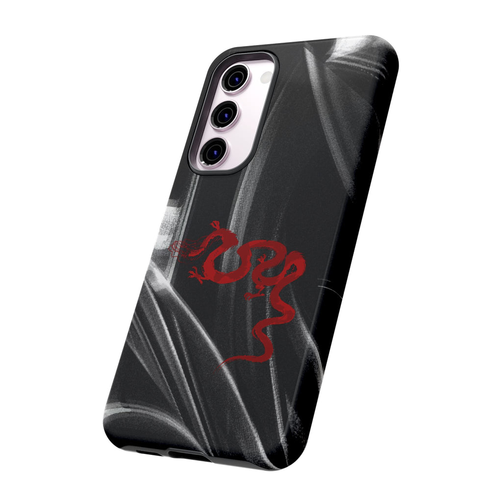 Phone Case — Black Abstract Smoke Design