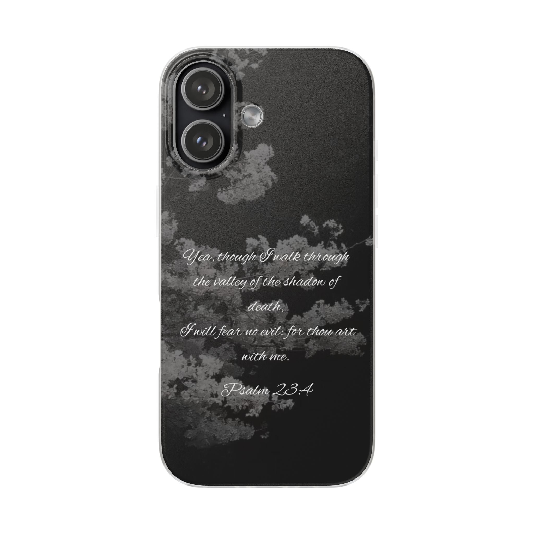 Phone Case — Psalm 23:4 Black Cloudy Faith Design