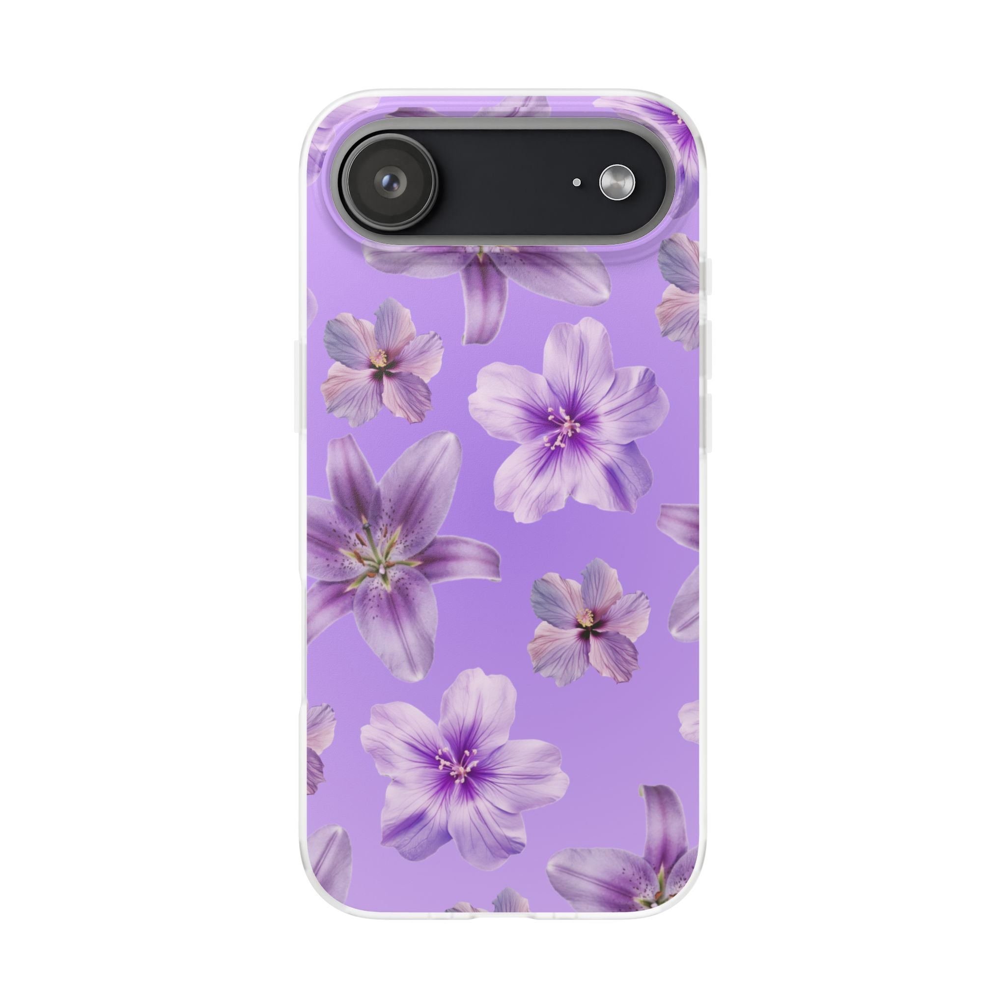 Purple Floral Phone Case — Lavender Blossom Flexi Case