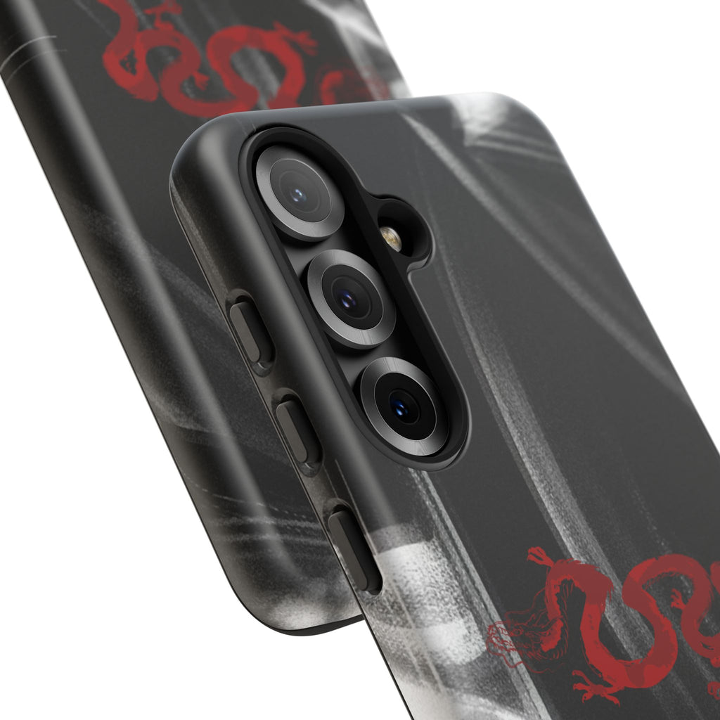 Phone Case — Black Abstract Smoke Design