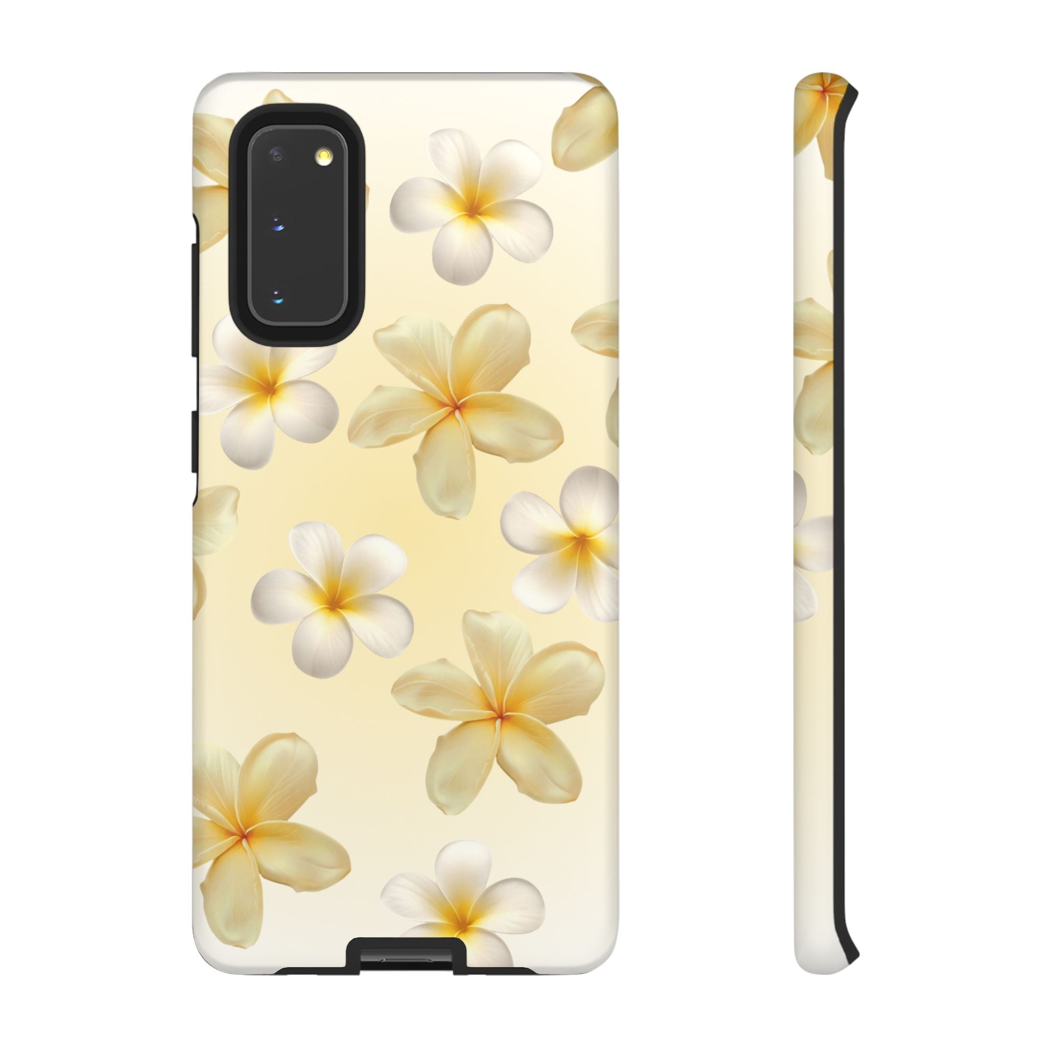 Plumeria Floral Phone Case — Tropical Yellow Hard Phone Cover