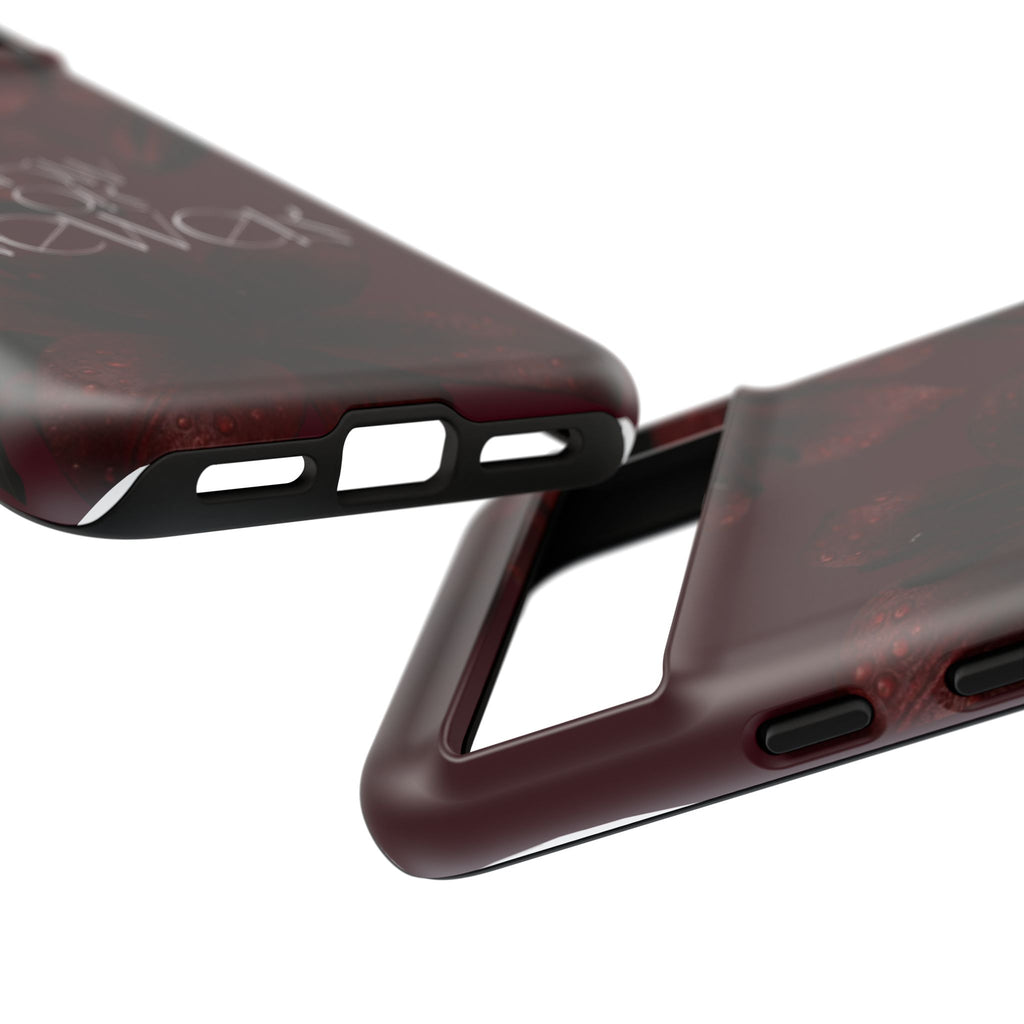 Tough Cases – Burgundy Floral “Now or Never” Protective Phone Case