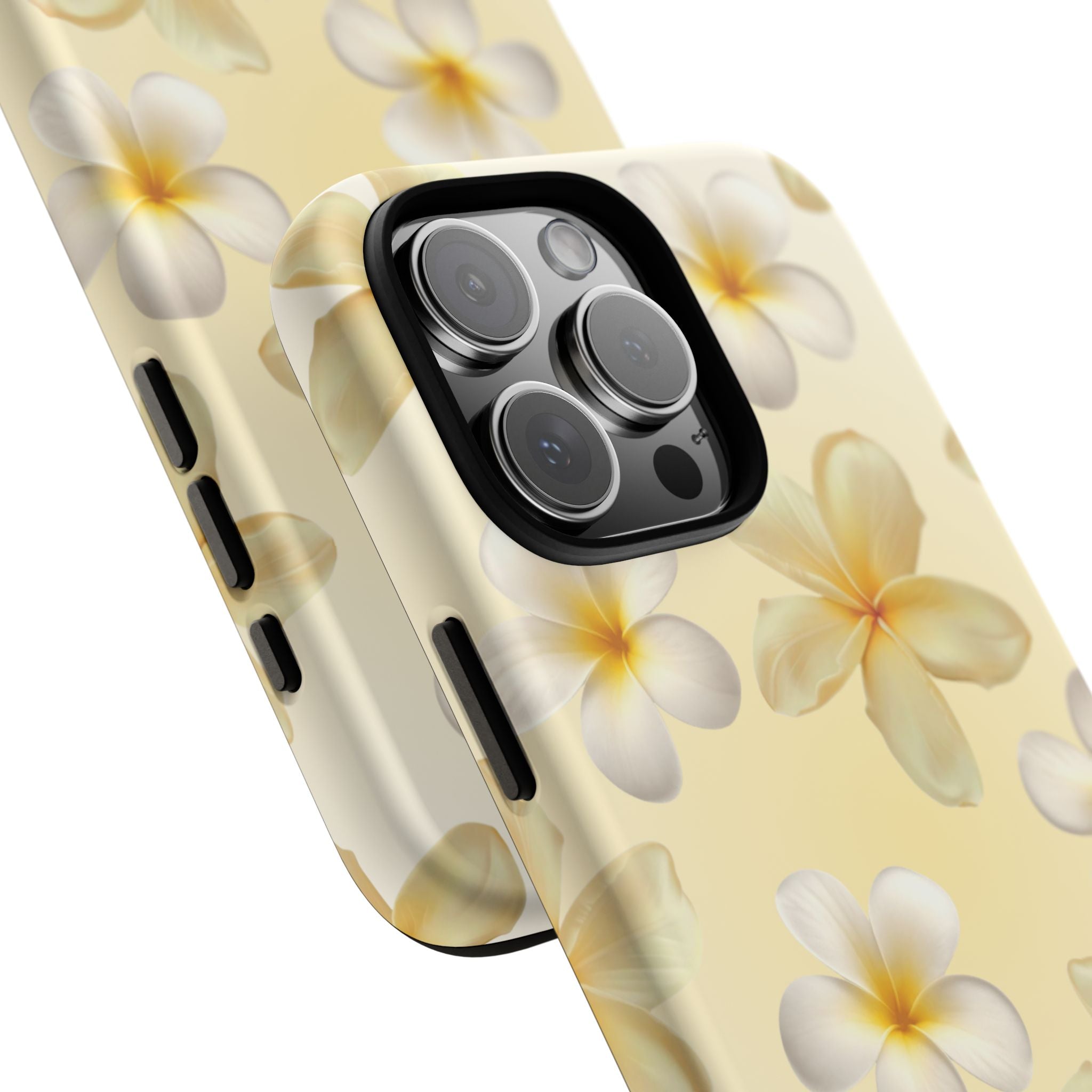 Plumeria Floral Phone Case — Tropical Yellow Hard Phone Cover