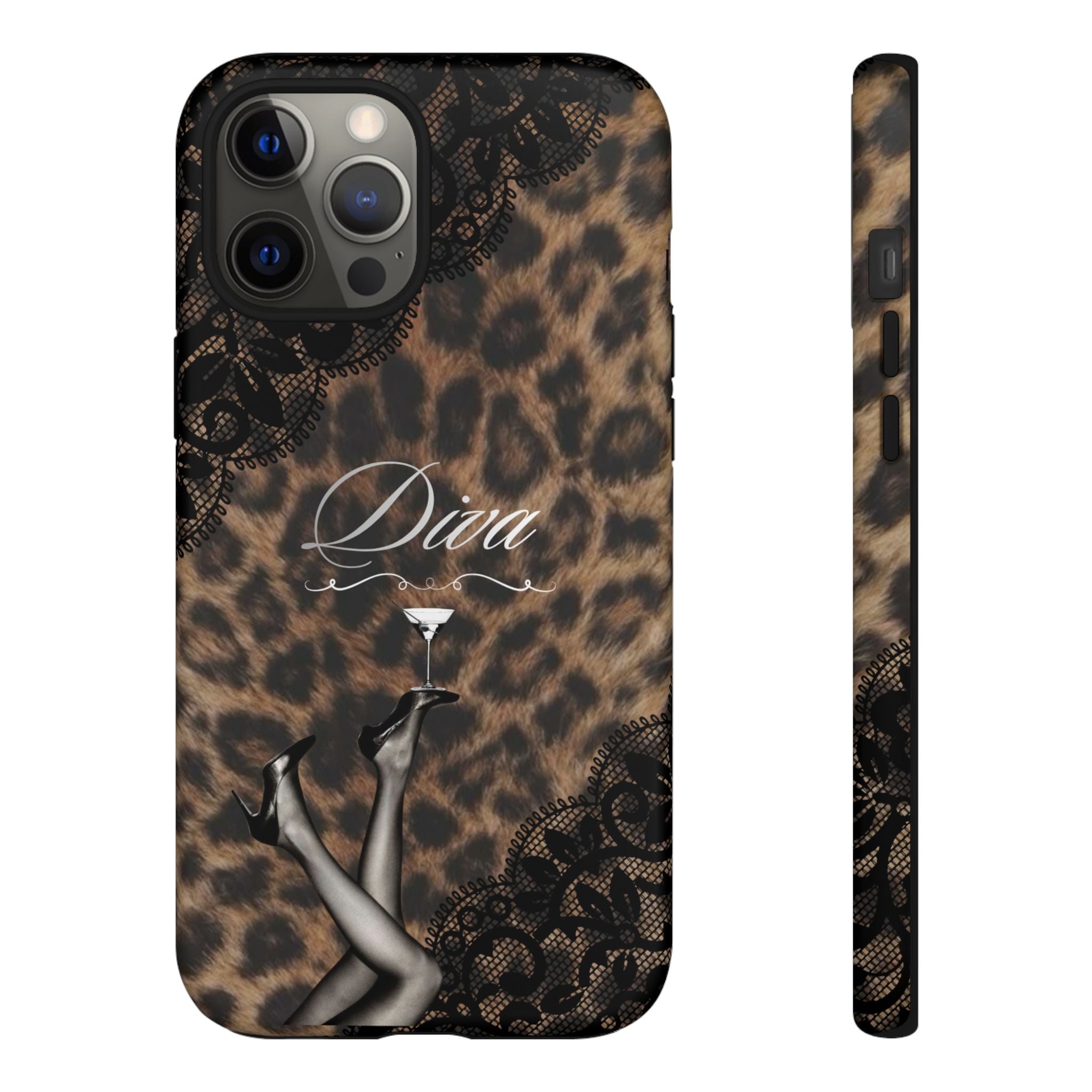 Leopard Lace 'Diva' Tough Phone Case