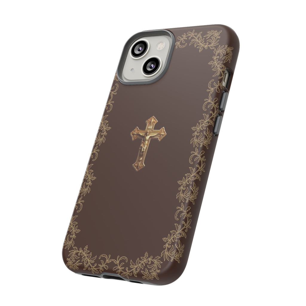 Gold Cross Bible – Christian Tough Phone Case
