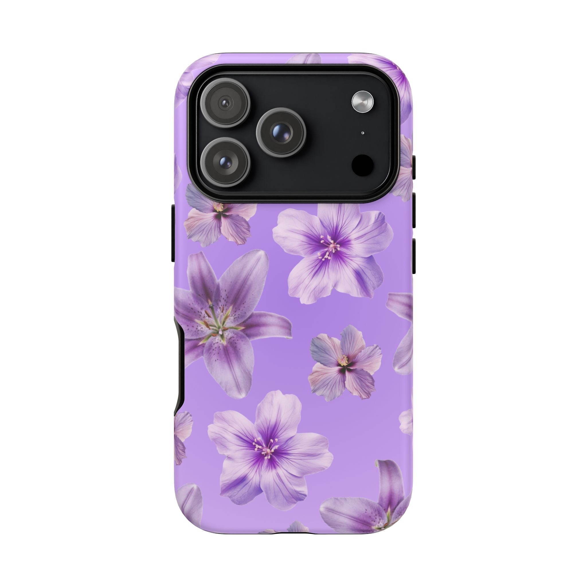 Floral Lavender Tough Phone Case – Purple Blossom Protective Cover