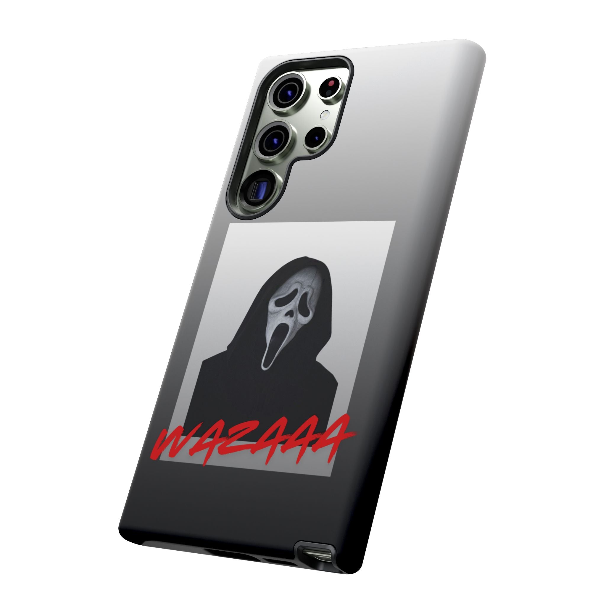 Scream Mask Phone Case – 'WAZAAA' Horror Movie Protective Cover