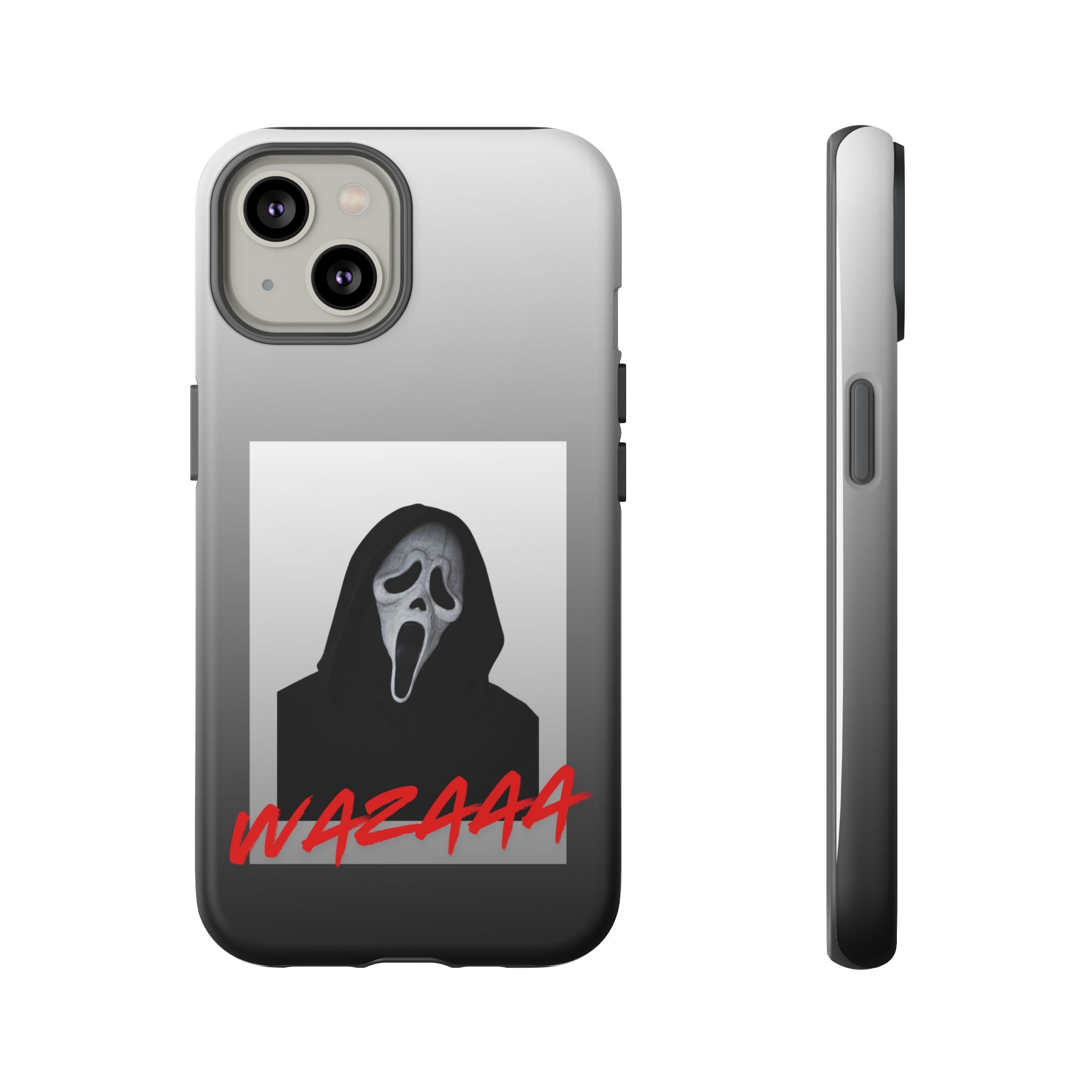 Scream Mask Phone Case – 'WAZAAA' Horror Movie Protective Cover