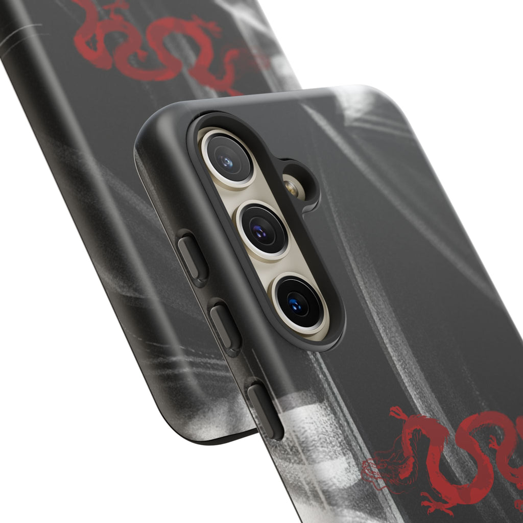 Phone Case — Black Abstract Smoke Design
