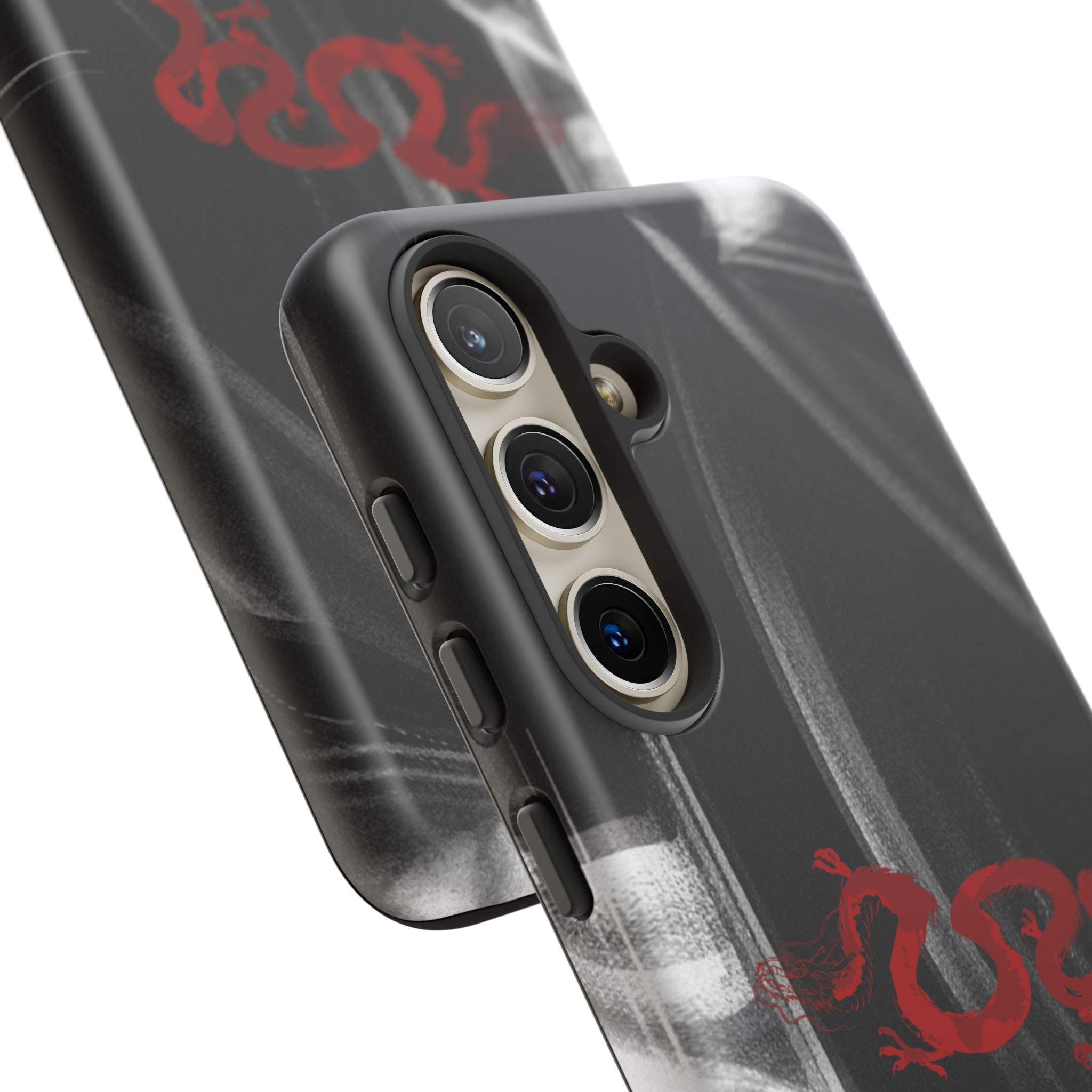 Phone Case — Black Abstract Smoke Design