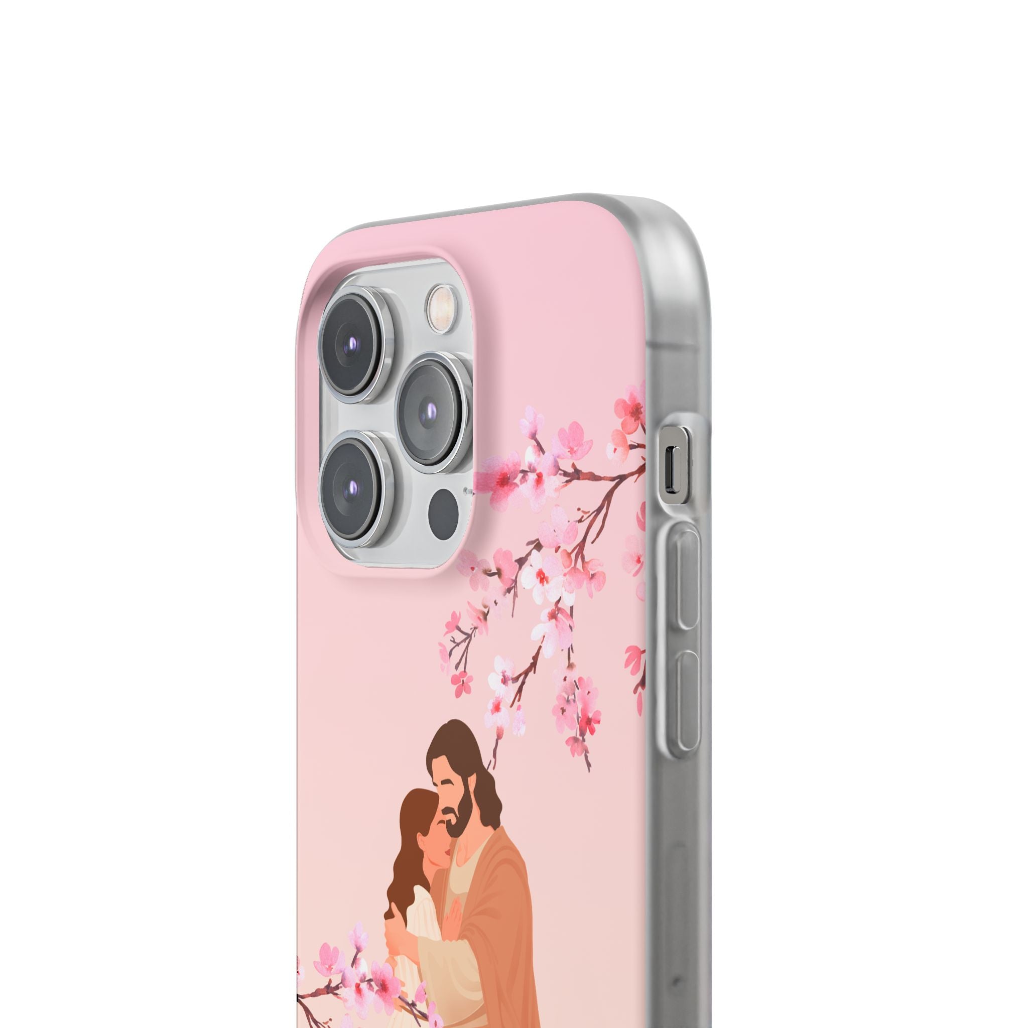 God Is Our Refuge – Psalm 46:1 Cherry Blossom Christian Flexi Phone Case