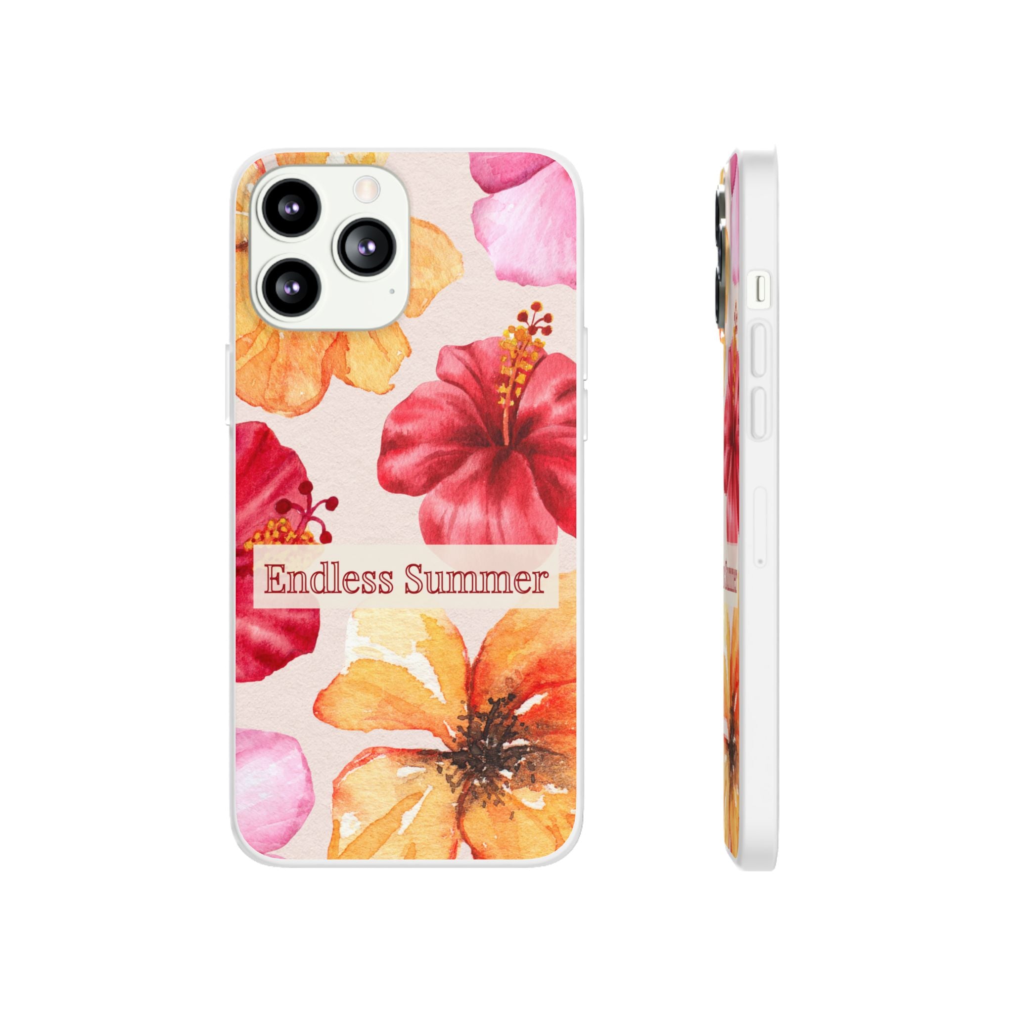 Phone Case - 'Endless Summer' Floral Watercolor Protective Flexi Case