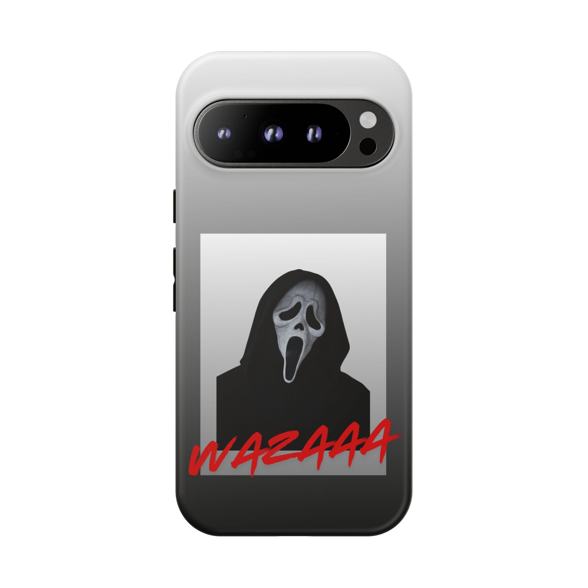 Scream Mask Phone Case – 'WAZAAA' Horror Movie Protective Cover