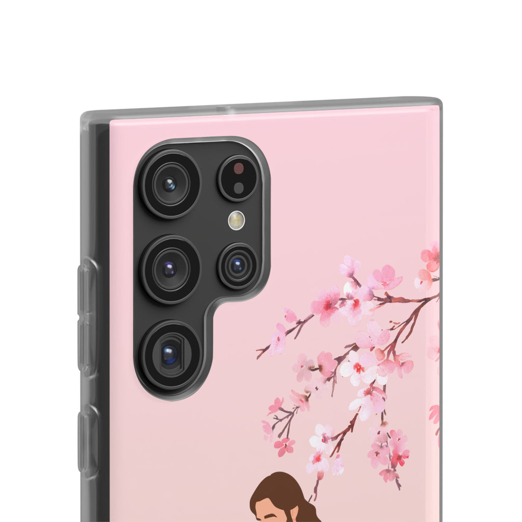 God Is Our Refuge – Psalm 46:1 Cherry Blossom Christian Flexi Phone Case