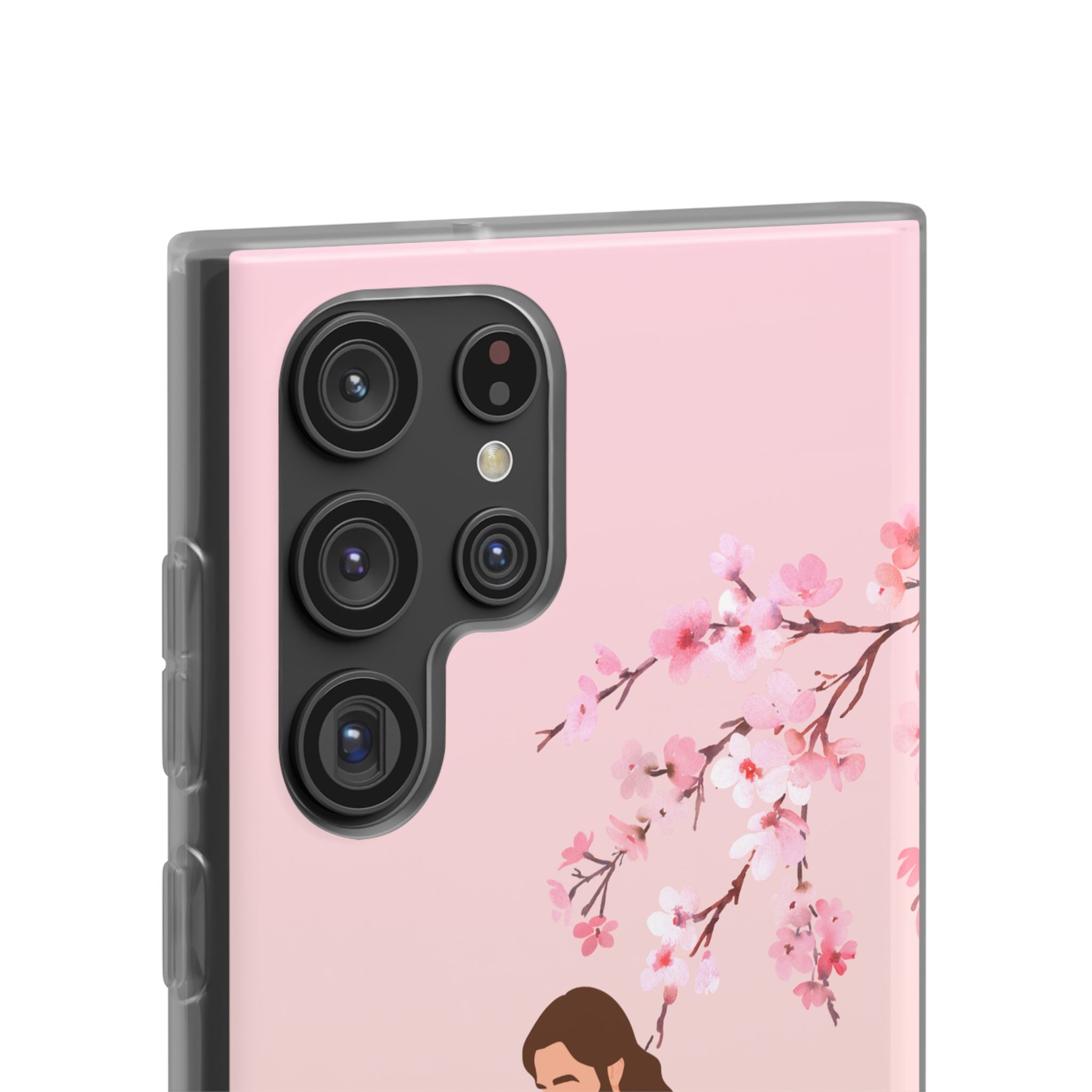God Is Our Refuge – Psalm 46:1 Cherry Blossom Christian Flexi Phone Case