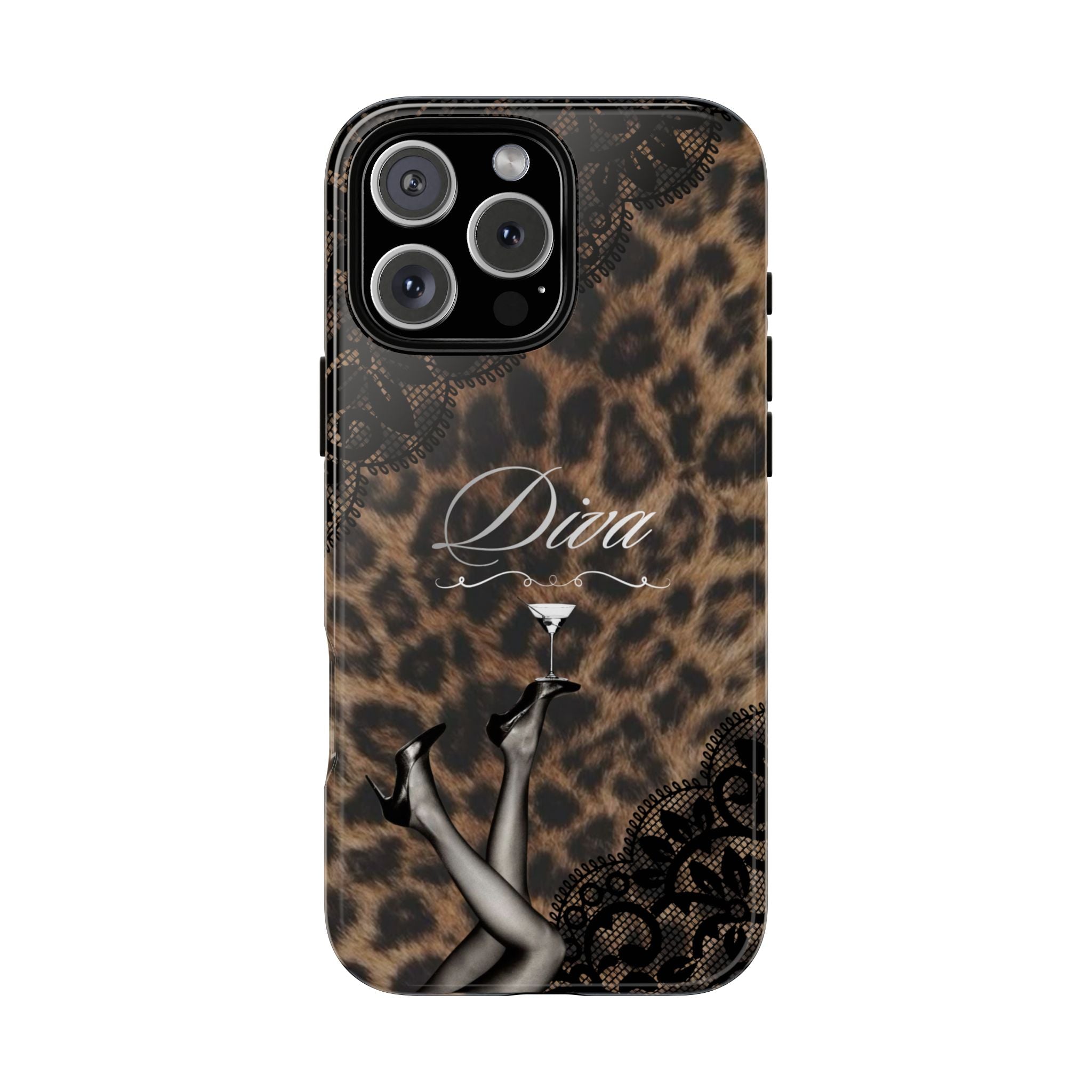 Leopard Lace 'Diva' Tough Phone Case