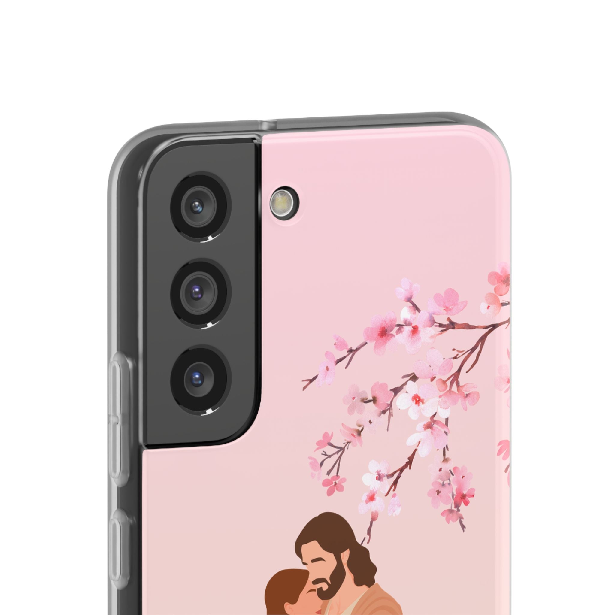 God Is Our Refuge – Psalm 46:1 Cherry Blossom Christian Flexi Phone Case