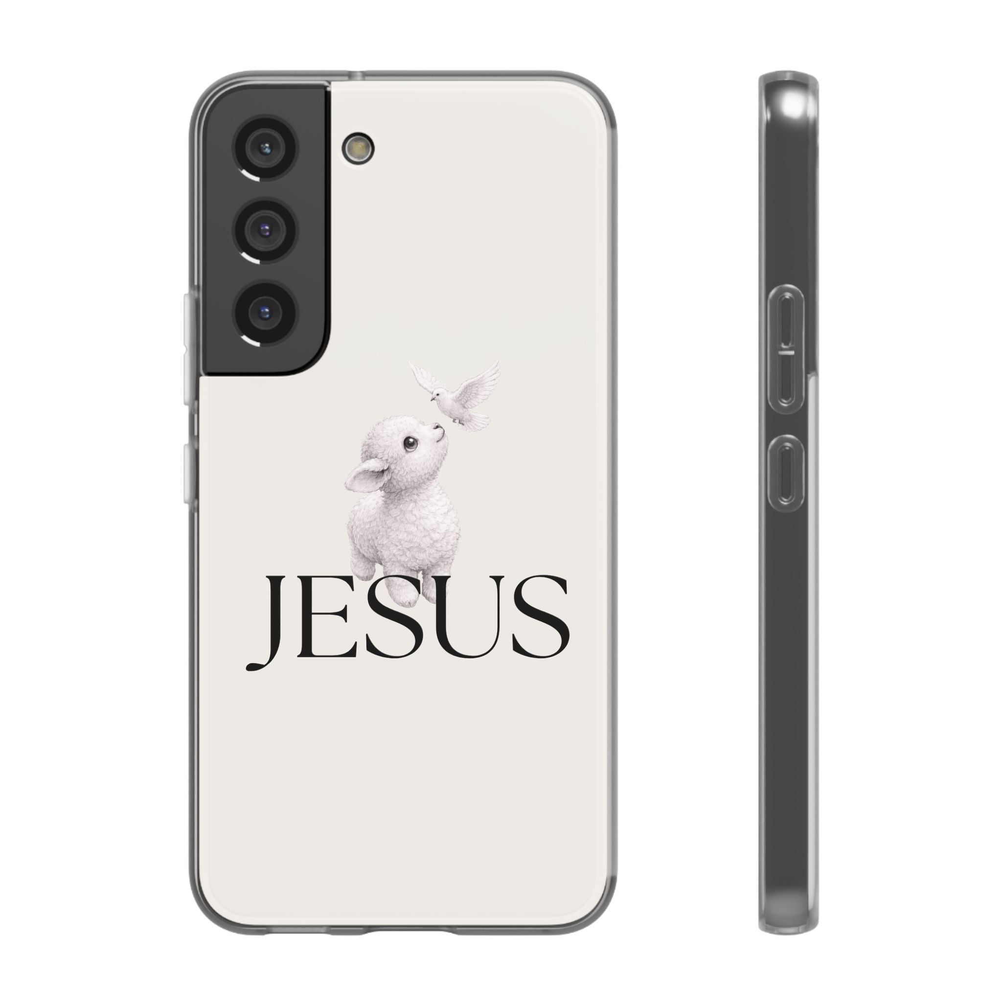 Jesus Lamb Phone Case - Christian Faith iPhone Case with Dove