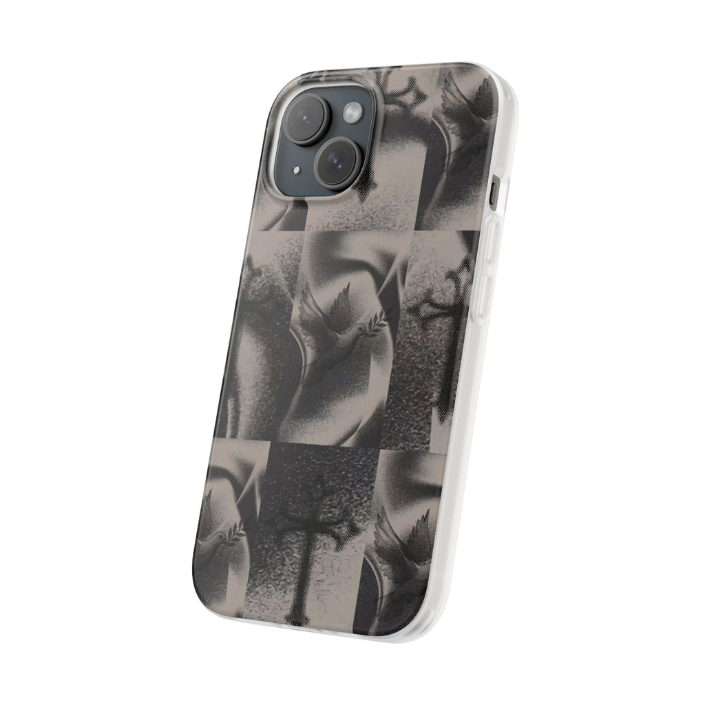 Phone Case — Dove & Cross Checkerboard Design