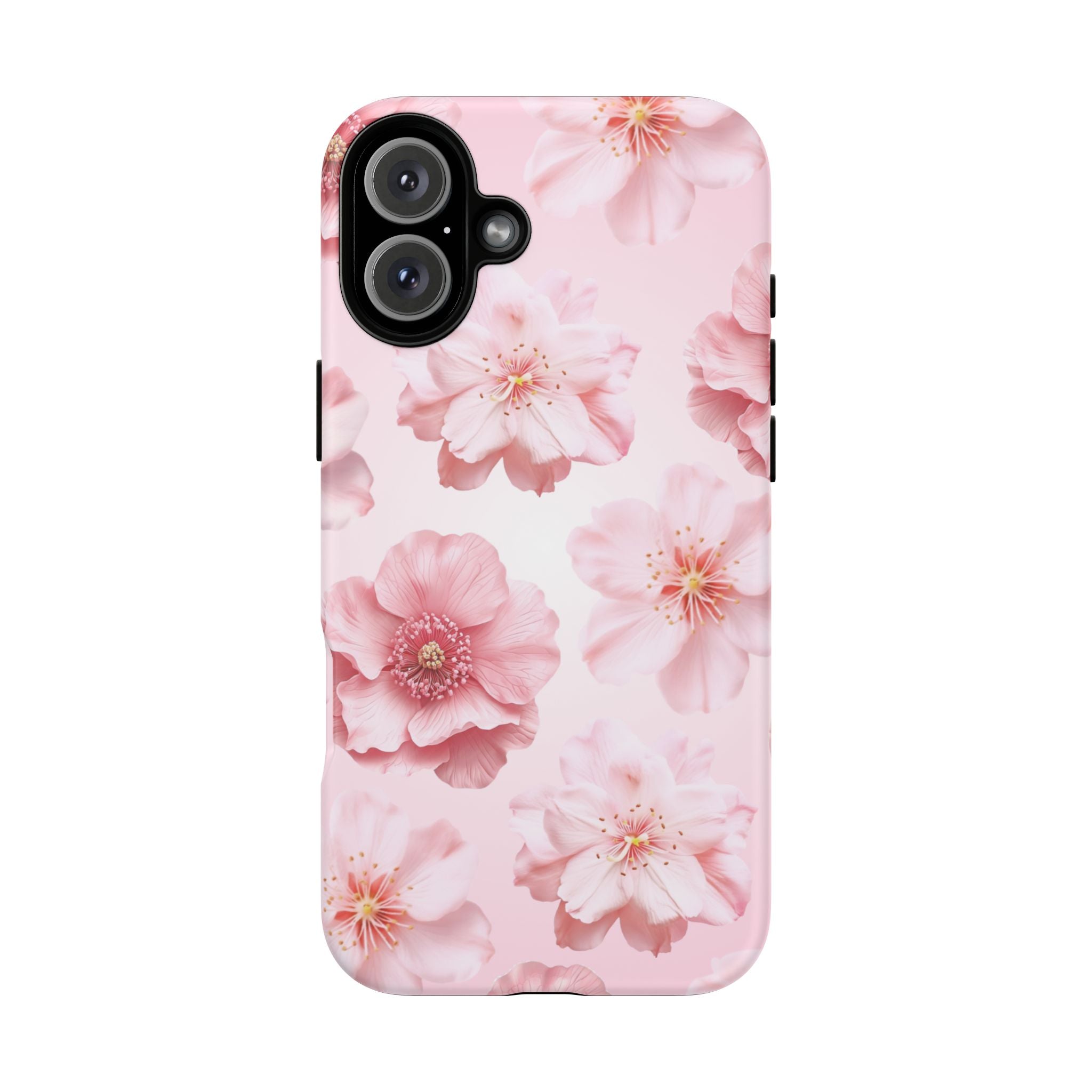 Pink Floral Tough Phone Case — Protective Sakura Blossom Design